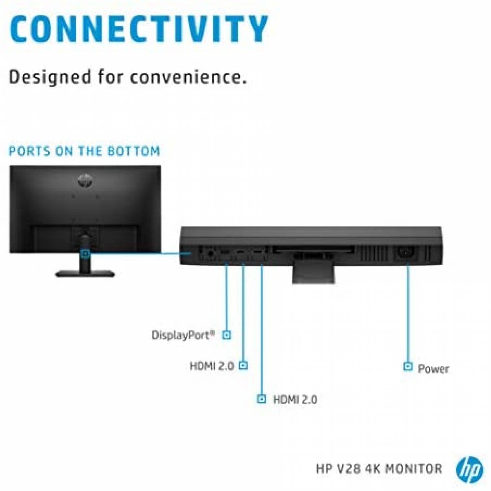 Monitor HP V28 Ultra HD 4K 28 '' 3840 x 2160 60 Hz