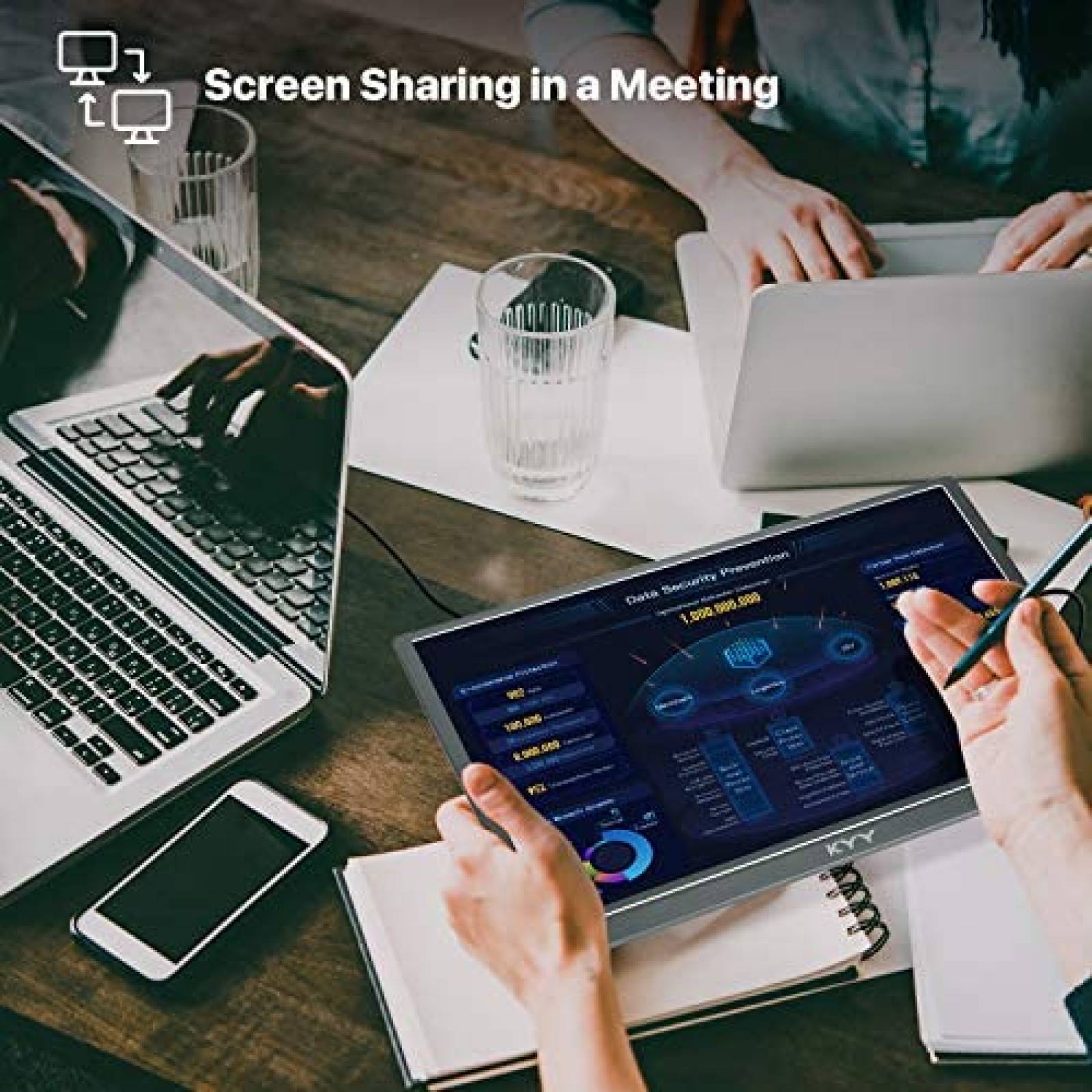 Monitor KYY Portatil 15.6'' 1080P USB C HDMI Ultra-Slim IPS