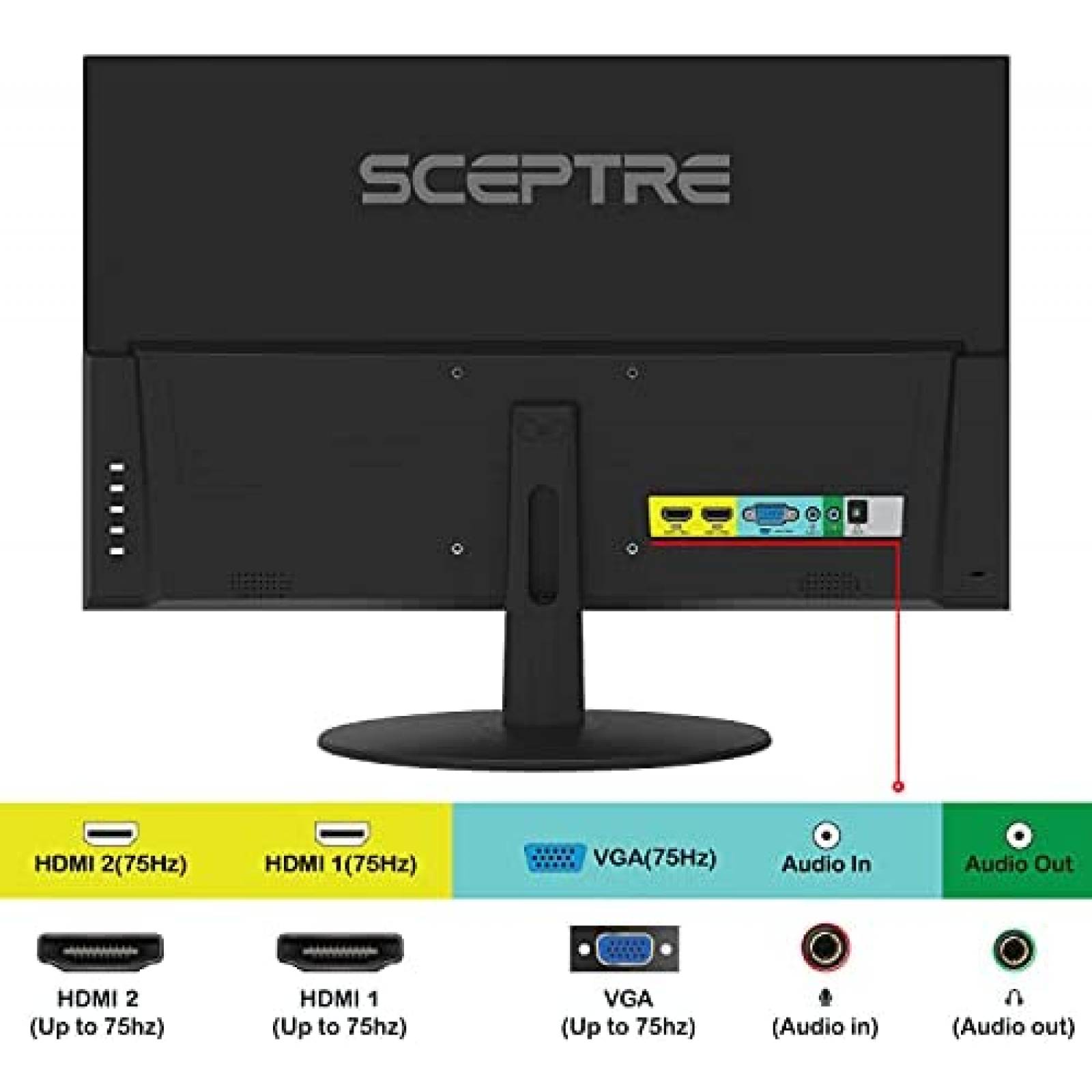 Monitor SCEPTRE E249W-FPT IPS 24 '' LED 1920x1080 1080p 75Hz