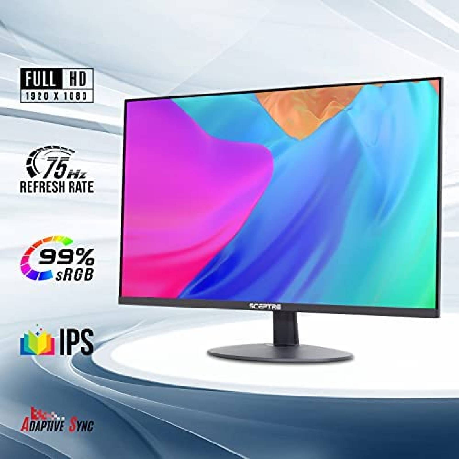Monitor SCEPTRE IPS 27" LED 1920 x 1080p 75Hz 2 Puertos HDMI