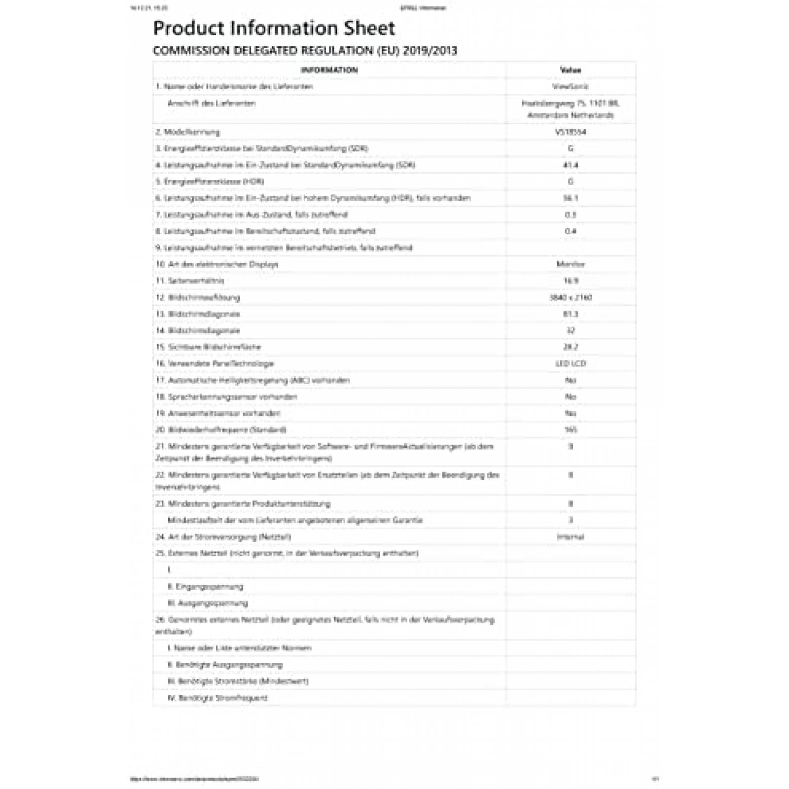 Monitor ViewSonic Elite XG320U Para Juegos 32 ''150 Hz 1 ms