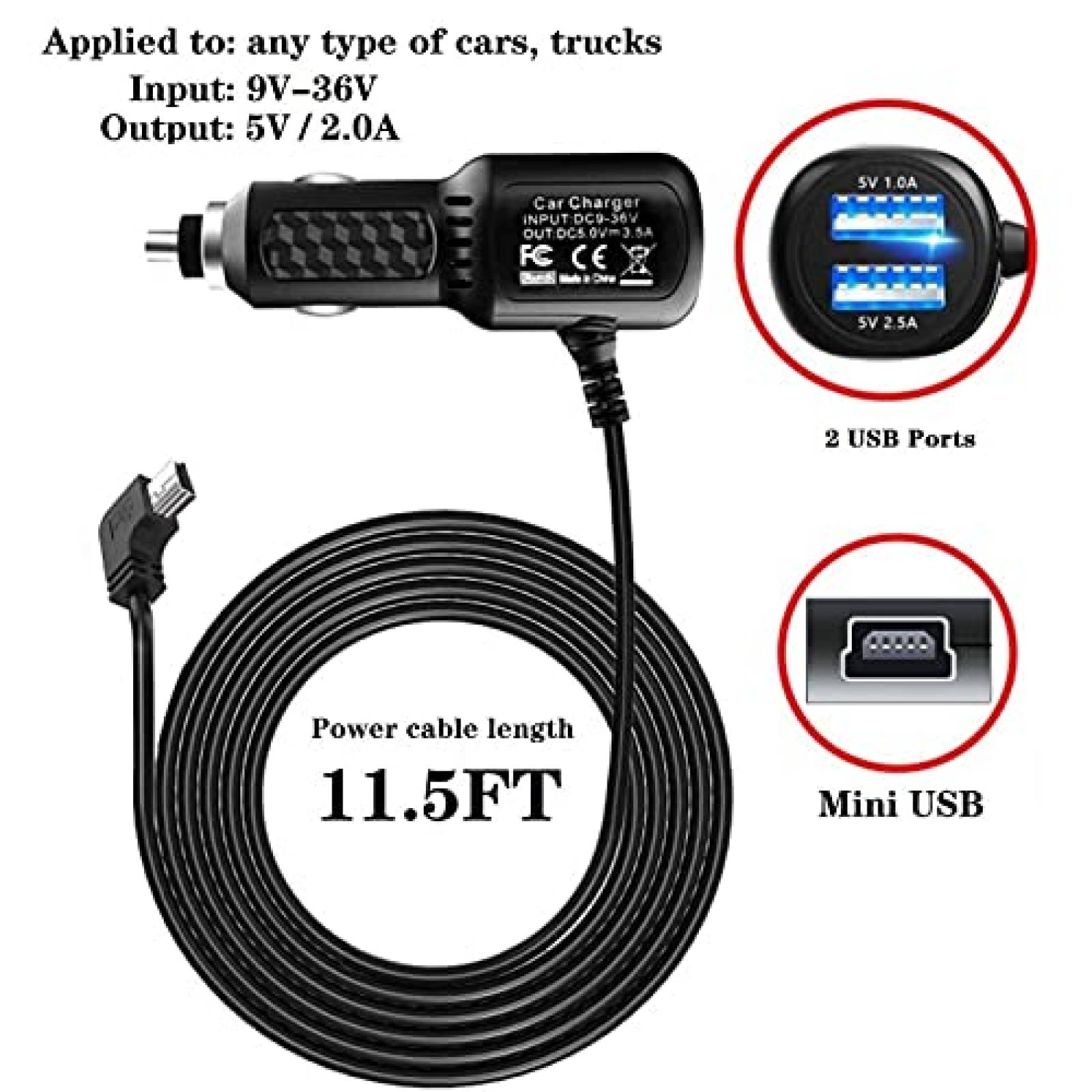 Adaptador USB de alimentación de puerto dual - Garmin