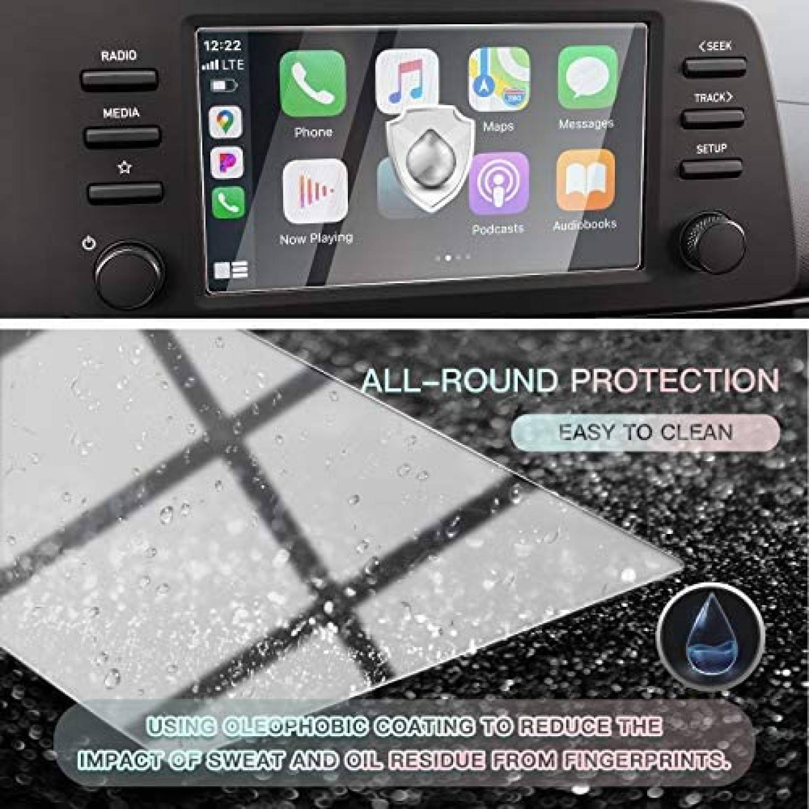 Protector Pantalla CDEFG Elantra 2021 Vidrio Templado 8"