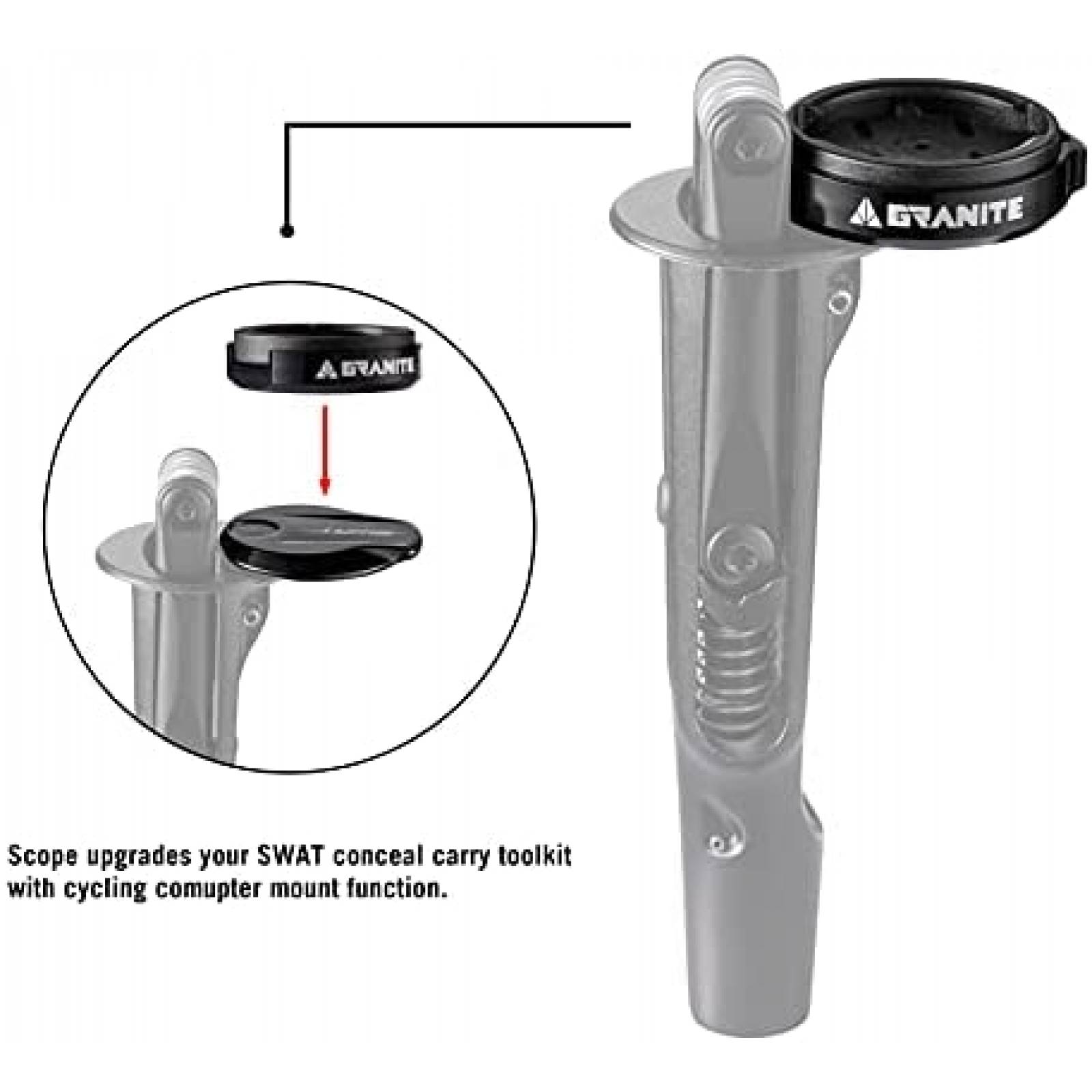 Soporte de Bicicleta Granite para GPS Garmin/Wahoo -Negro