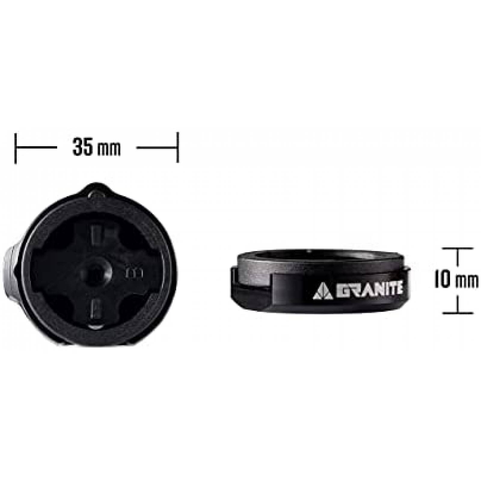 Soporte de Bicicleta Granite para GPS Garmin/Wahoo -Negro