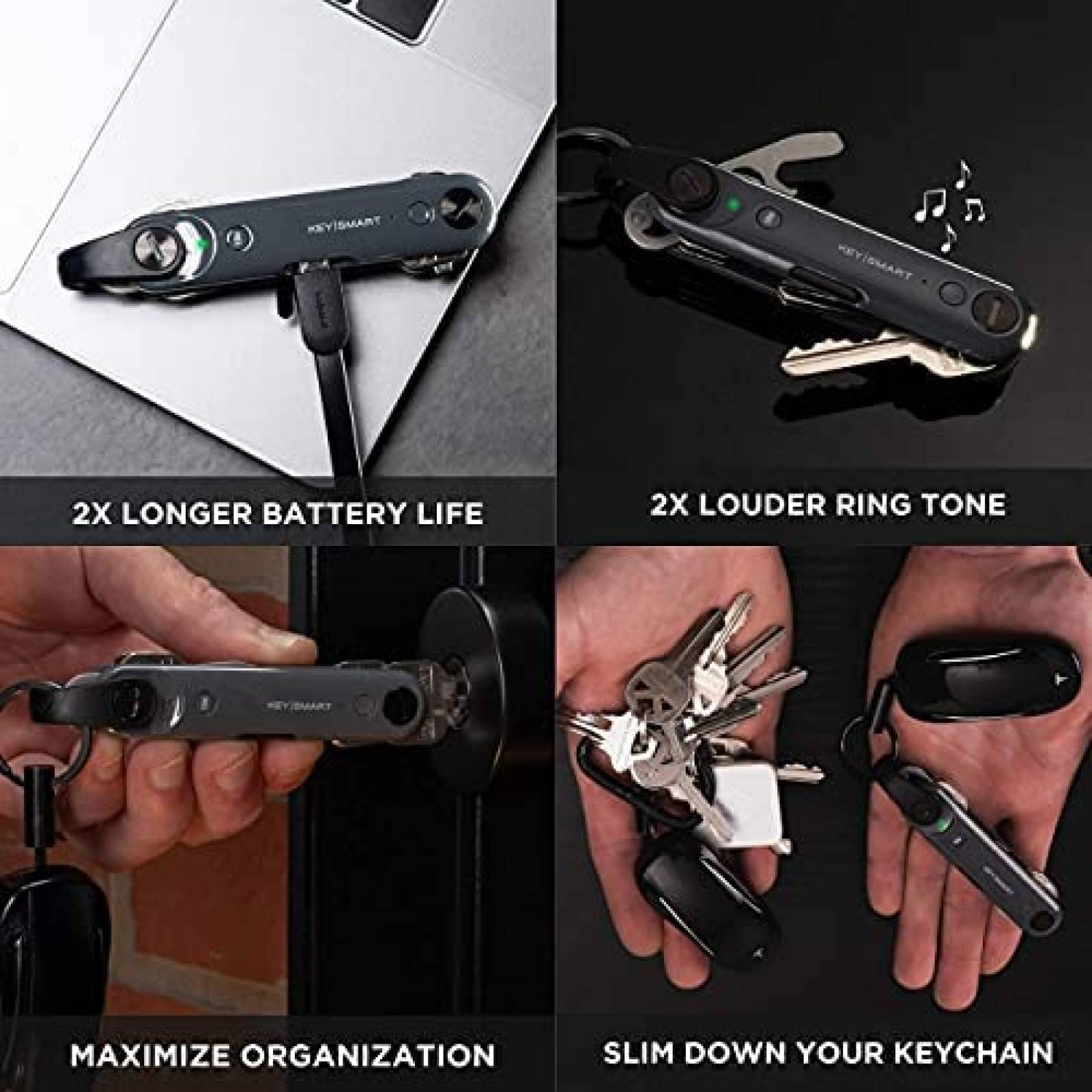 Llavero organizador KeySmart KS421-STL Bluetooth -Negro