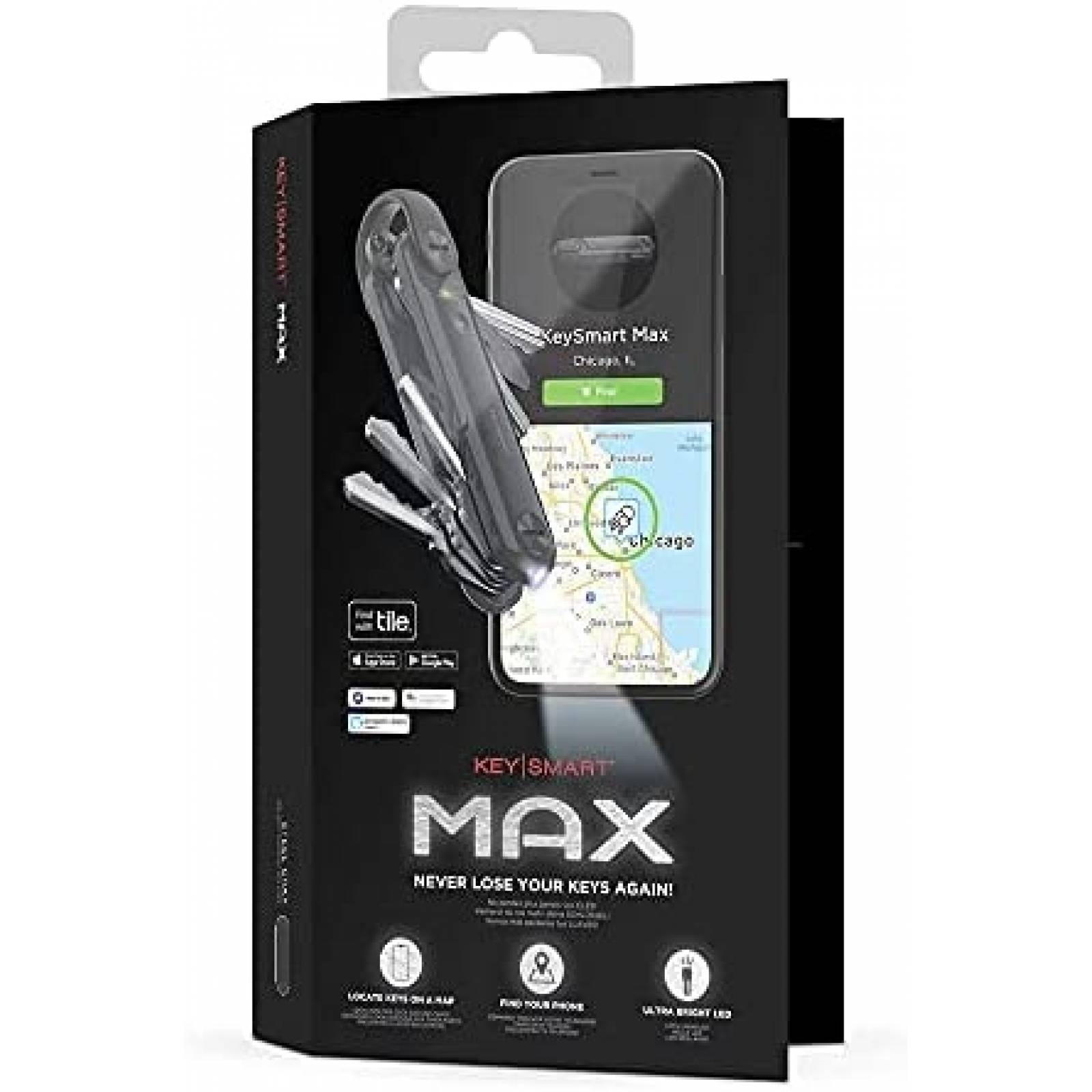 Llavero organizador KeySmart KS421-STL Bluetooth -Negro