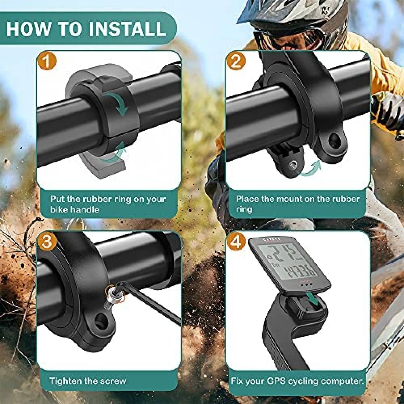 Soporte para camara TUSITA manillar de ciclismo -Negro
