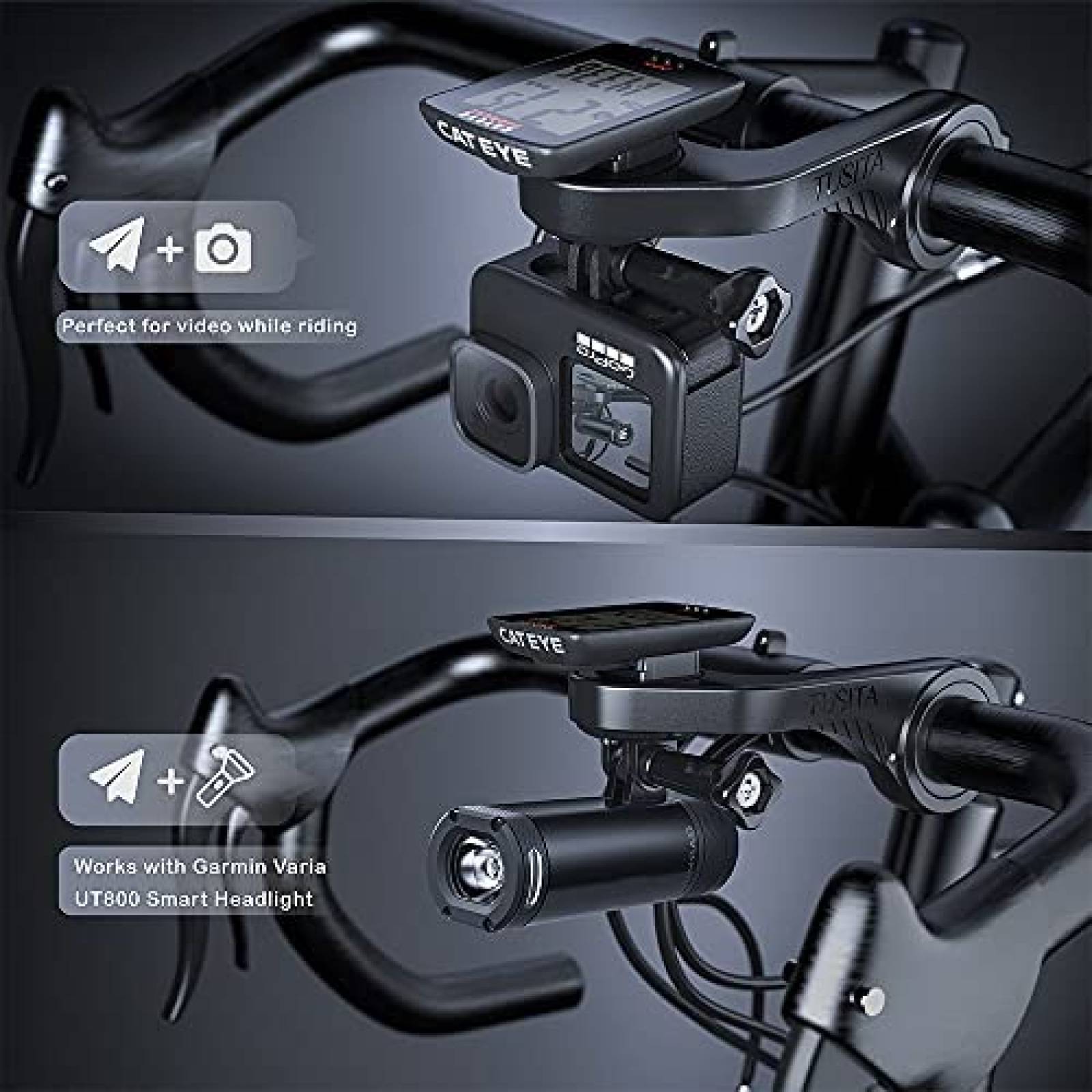 Soporte para camara TUSITA manillar de ciclismo -Negro