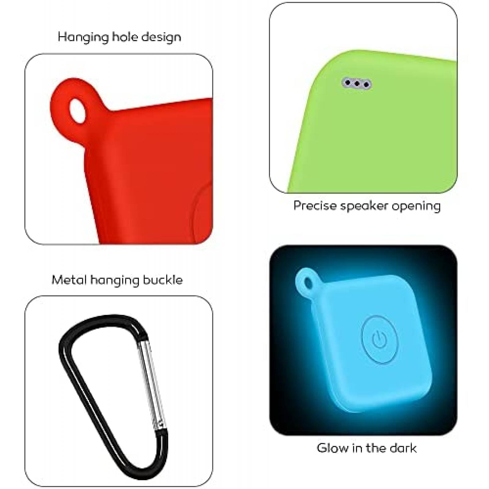 Fundas U/F 4pzas con Llavero para Localizador Tile Pro