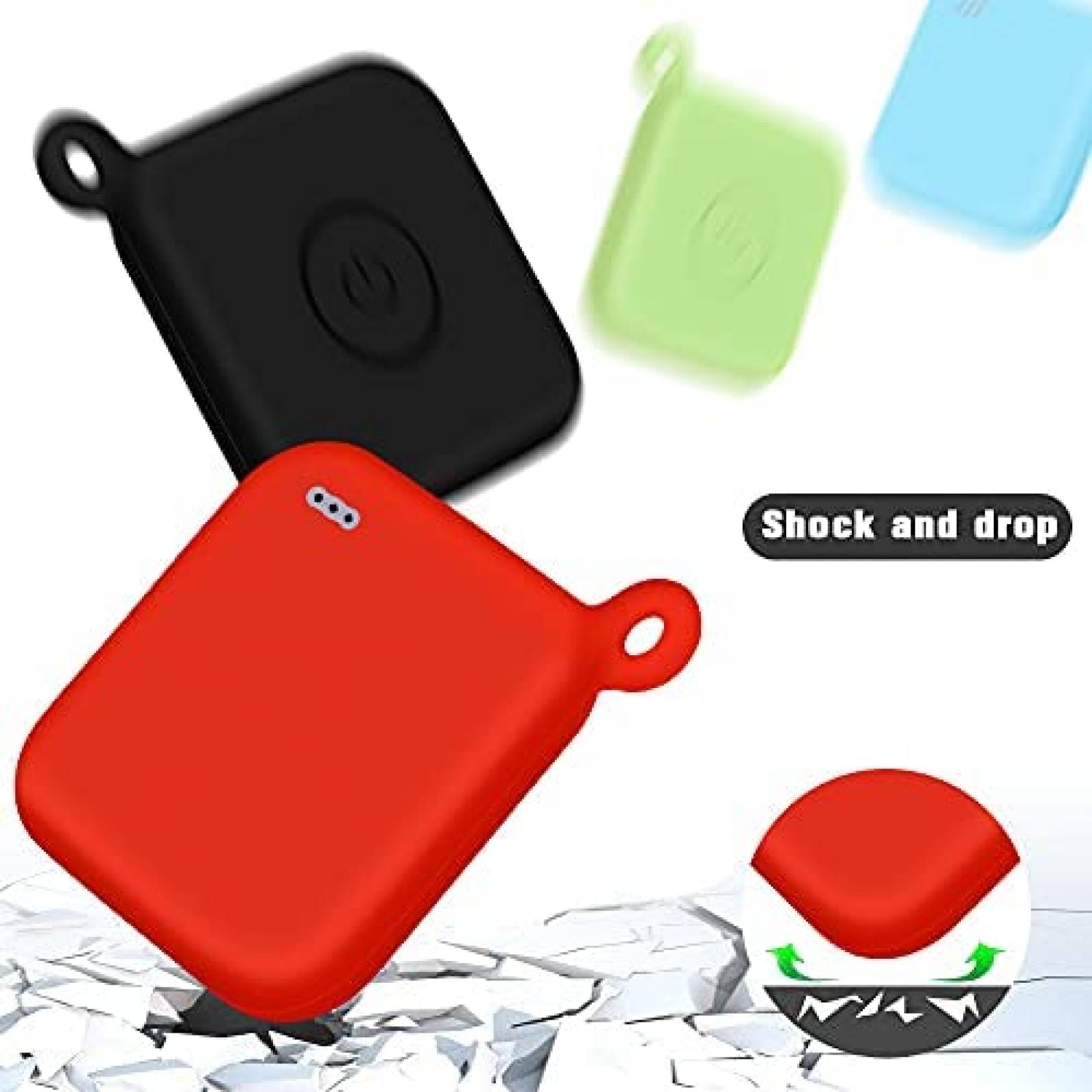 Fundas U/F 4pzas con Llavero para Localizador Tile Pro