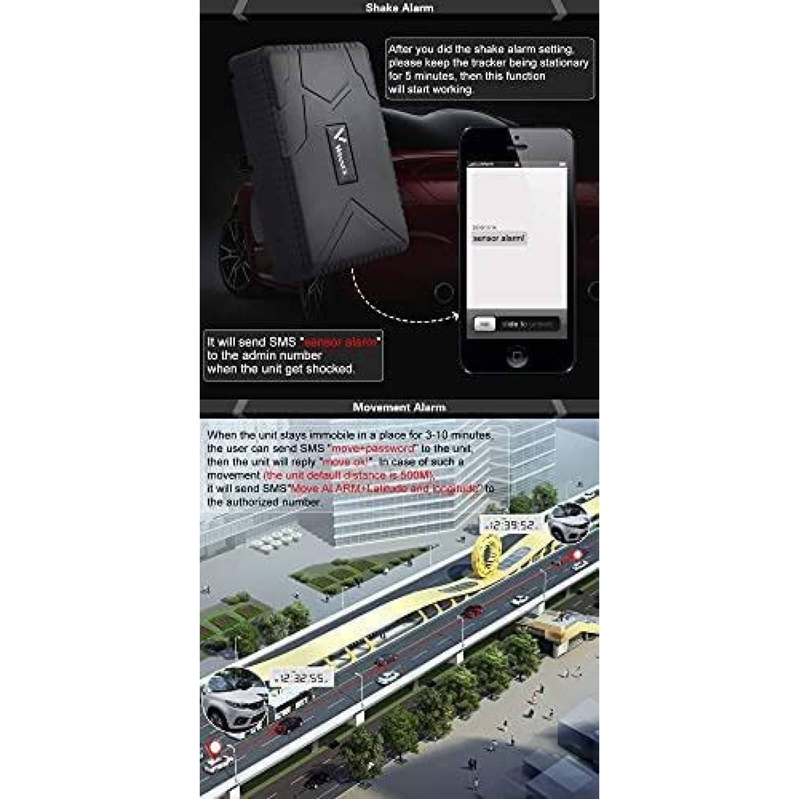 Rastreador GPS Winnes TK915 Magnetico para vehiculos -Negro