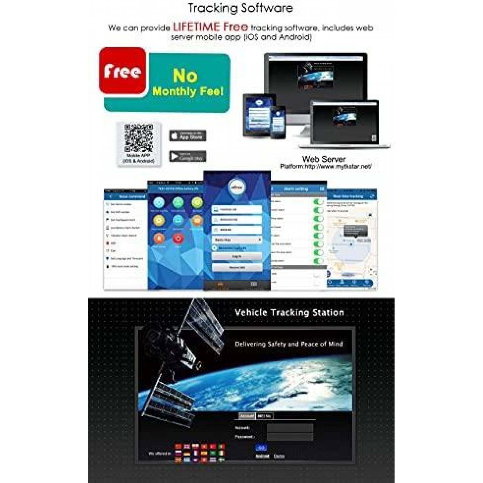 Rastreador GPS Winnes TK915 Magnetico para vehiculos -Negro