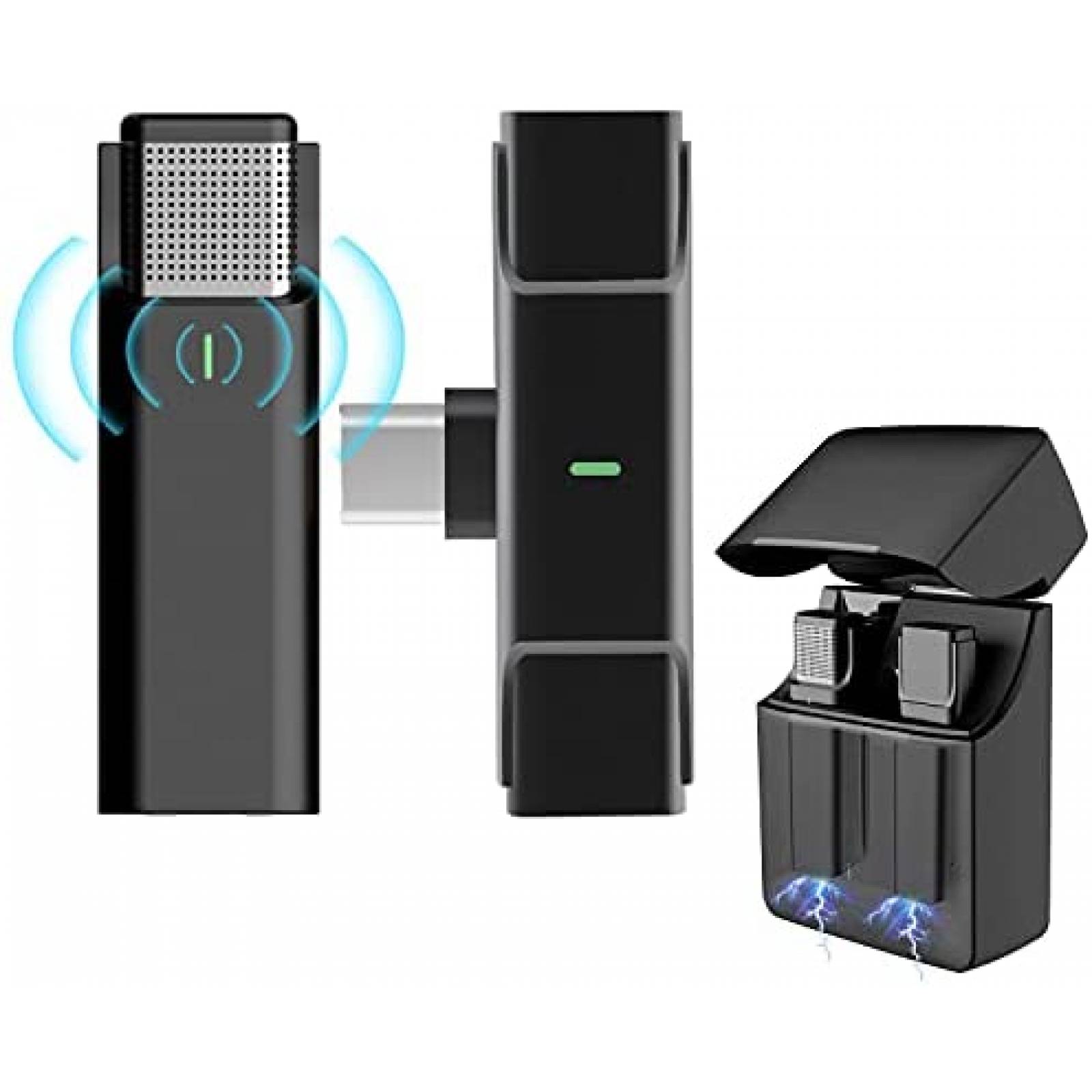 Microfono para celular USB C Meet Romance 80KHz -Negro