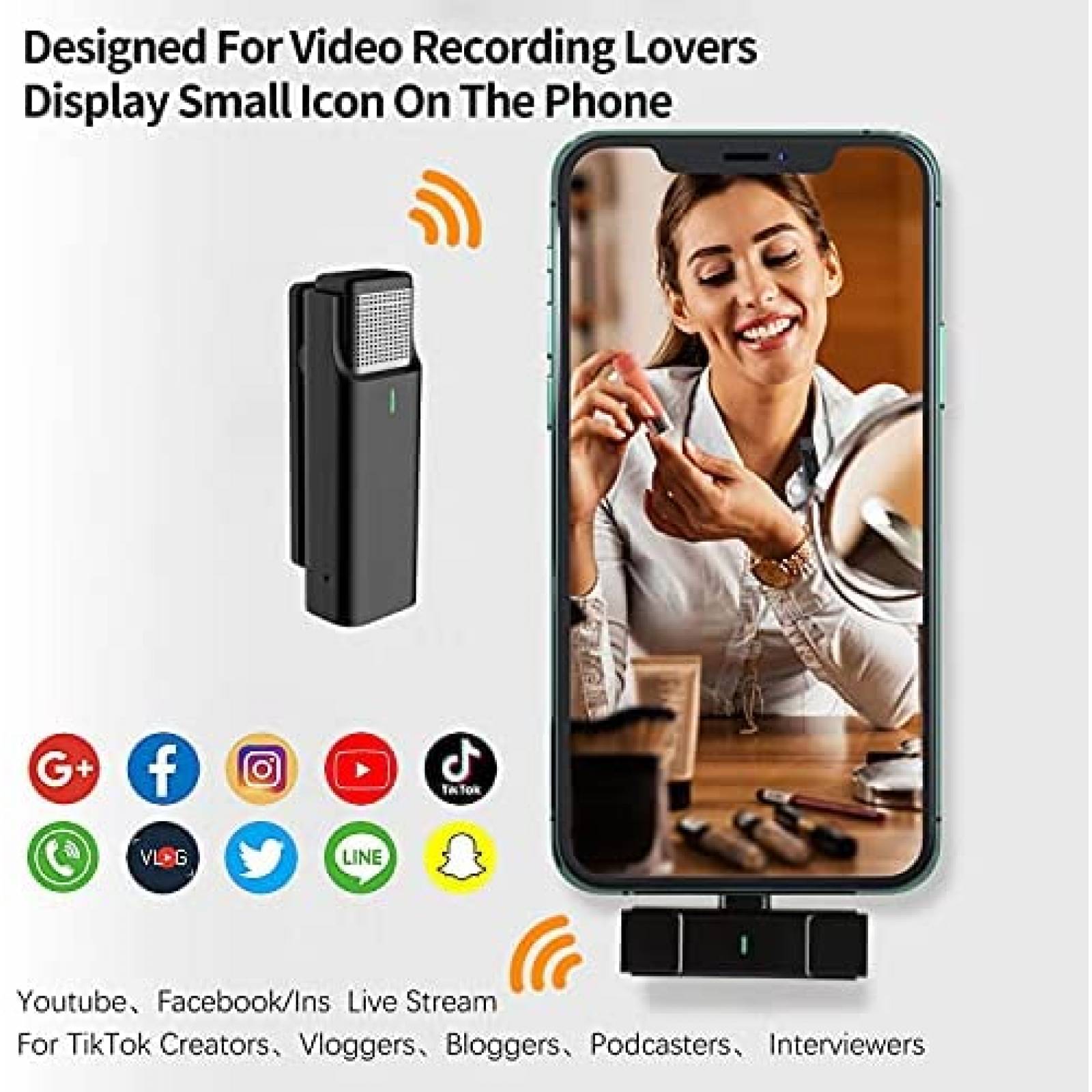 Microfono para celular USB C Meet Romance 80KHz -Negro