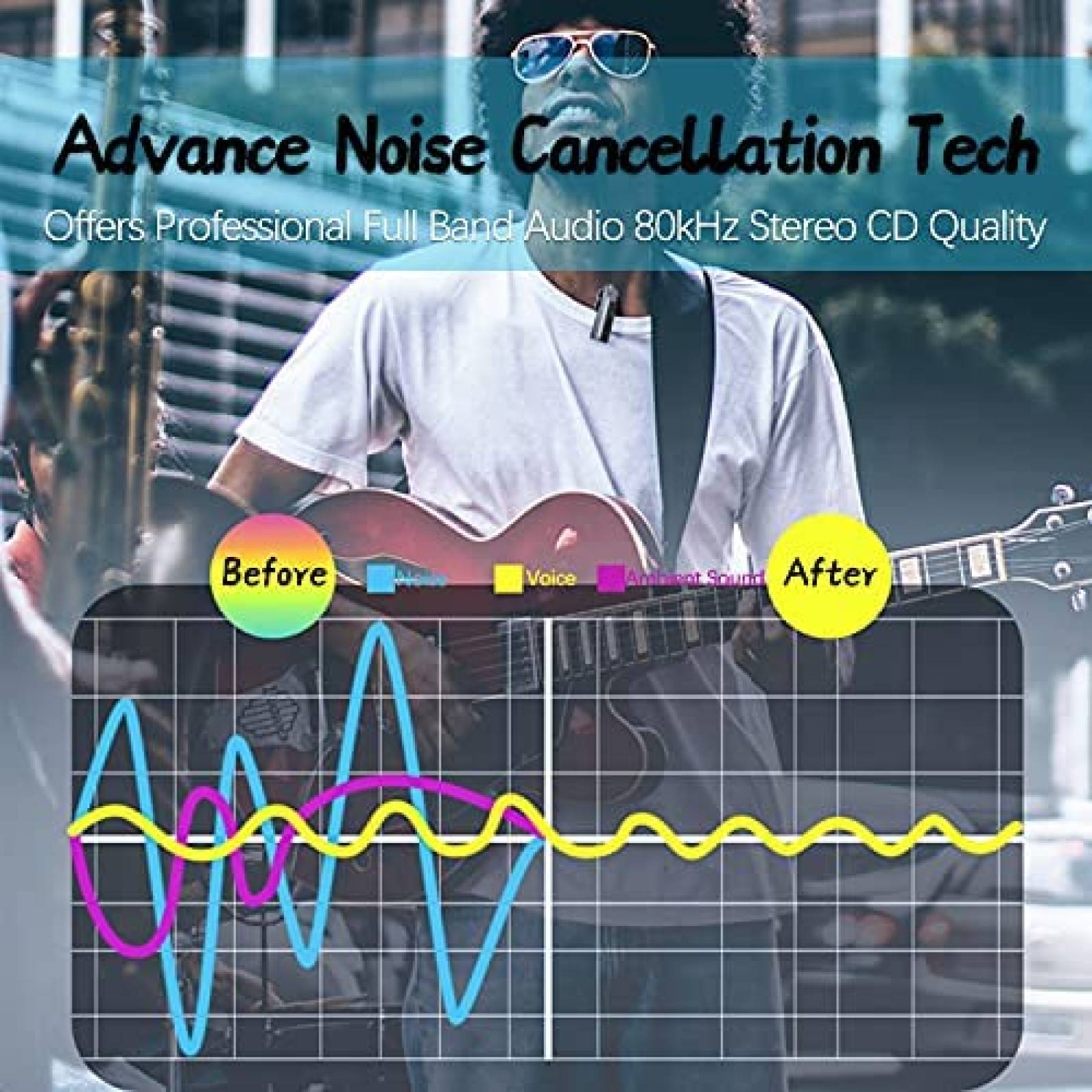 Microfono para celular USB C Meet Romance 80KHz -Negro