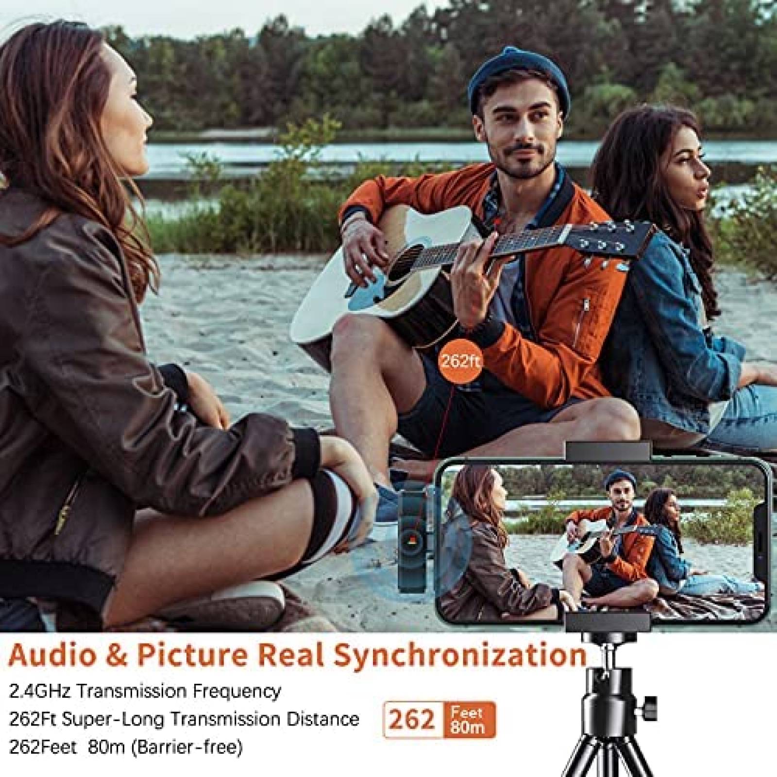 Microfono para celular USB C Meet Romance 80KHz -Negro