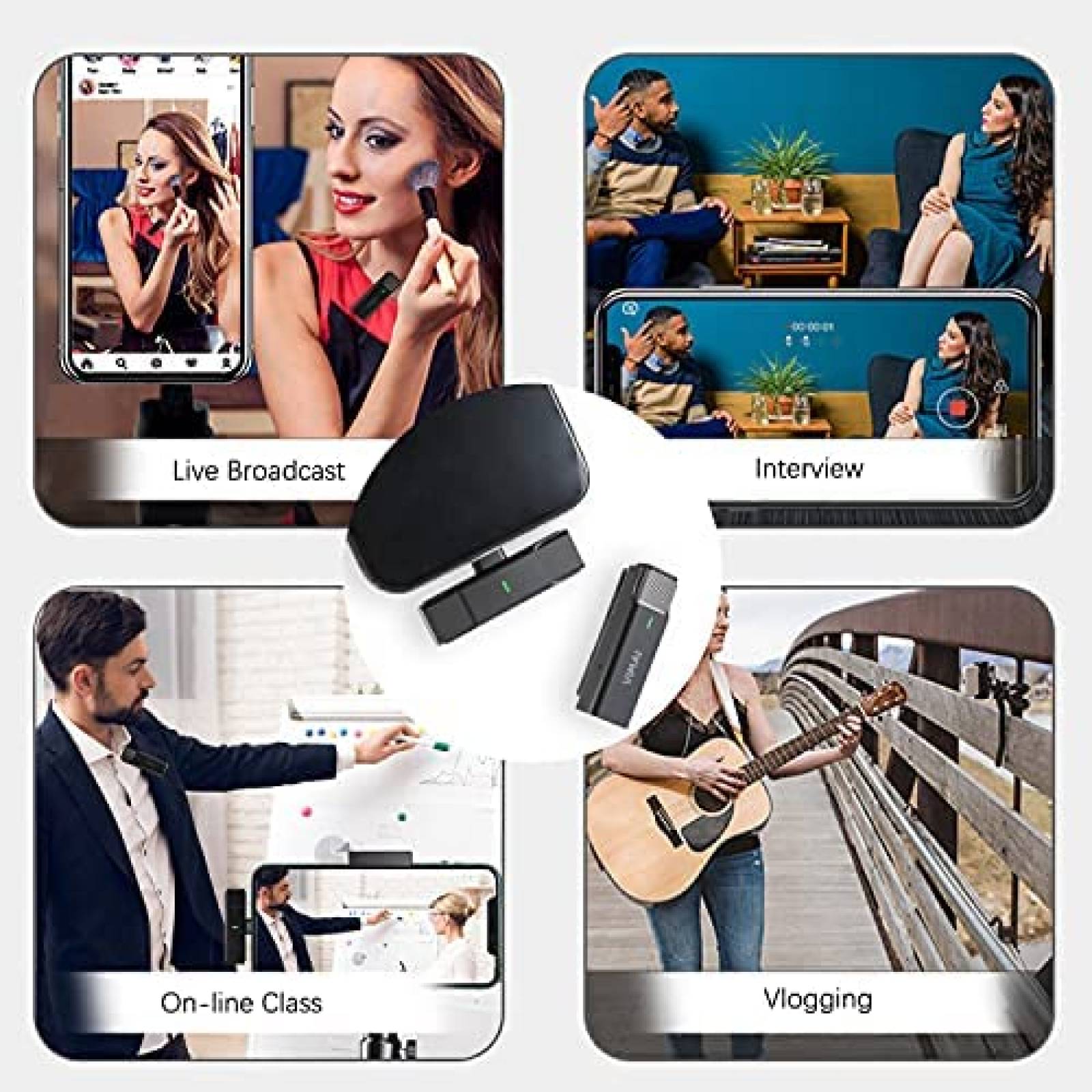 Microfono para celular USB C Meet Romance 80KHz -Negro