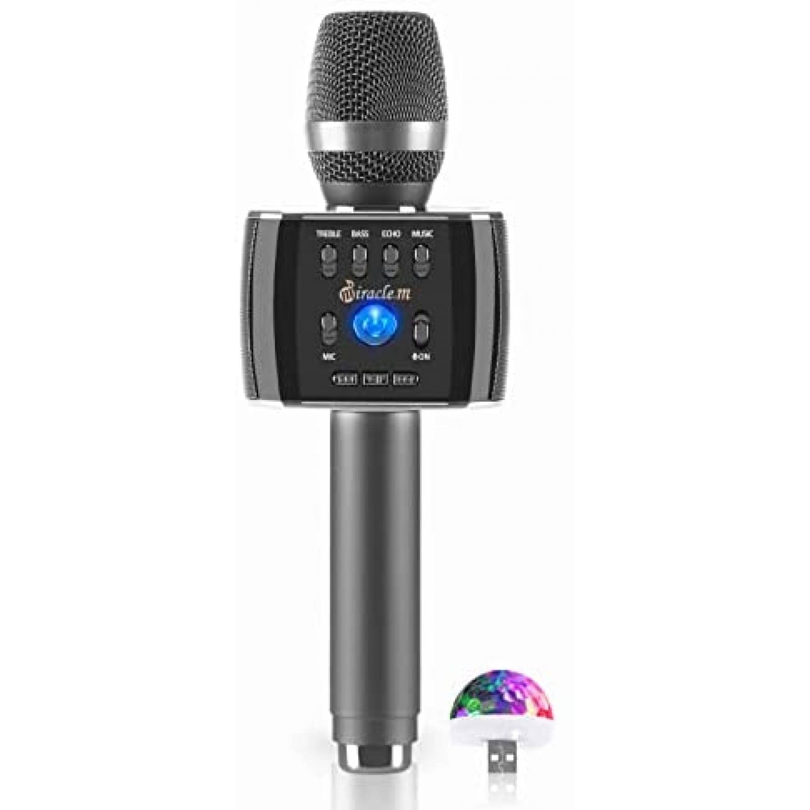 Microfono Miracle,m M75 Bluetooth para Karaoke -Negro