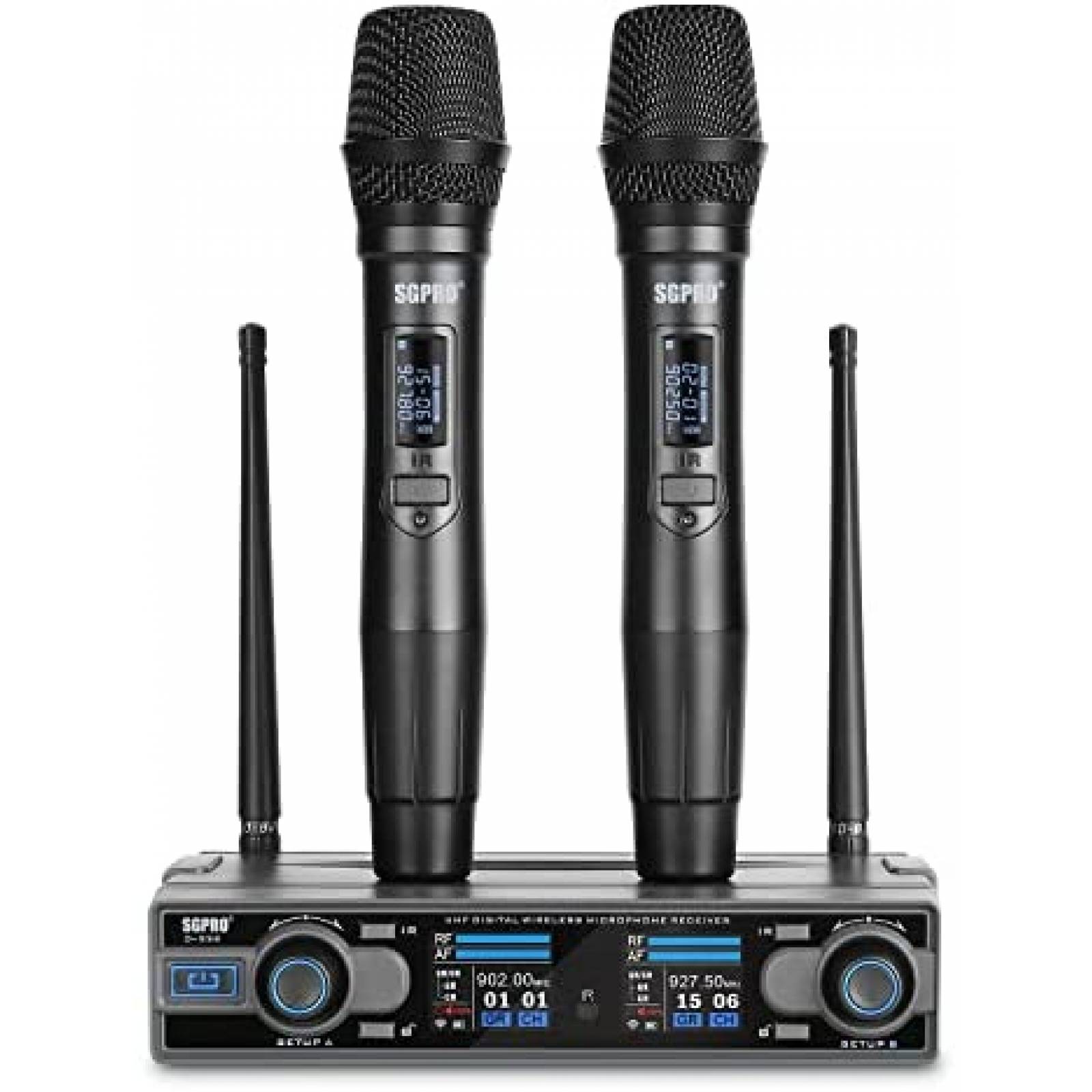 Microfono para karaoke SGPRO 8hrs con receptor -Negro