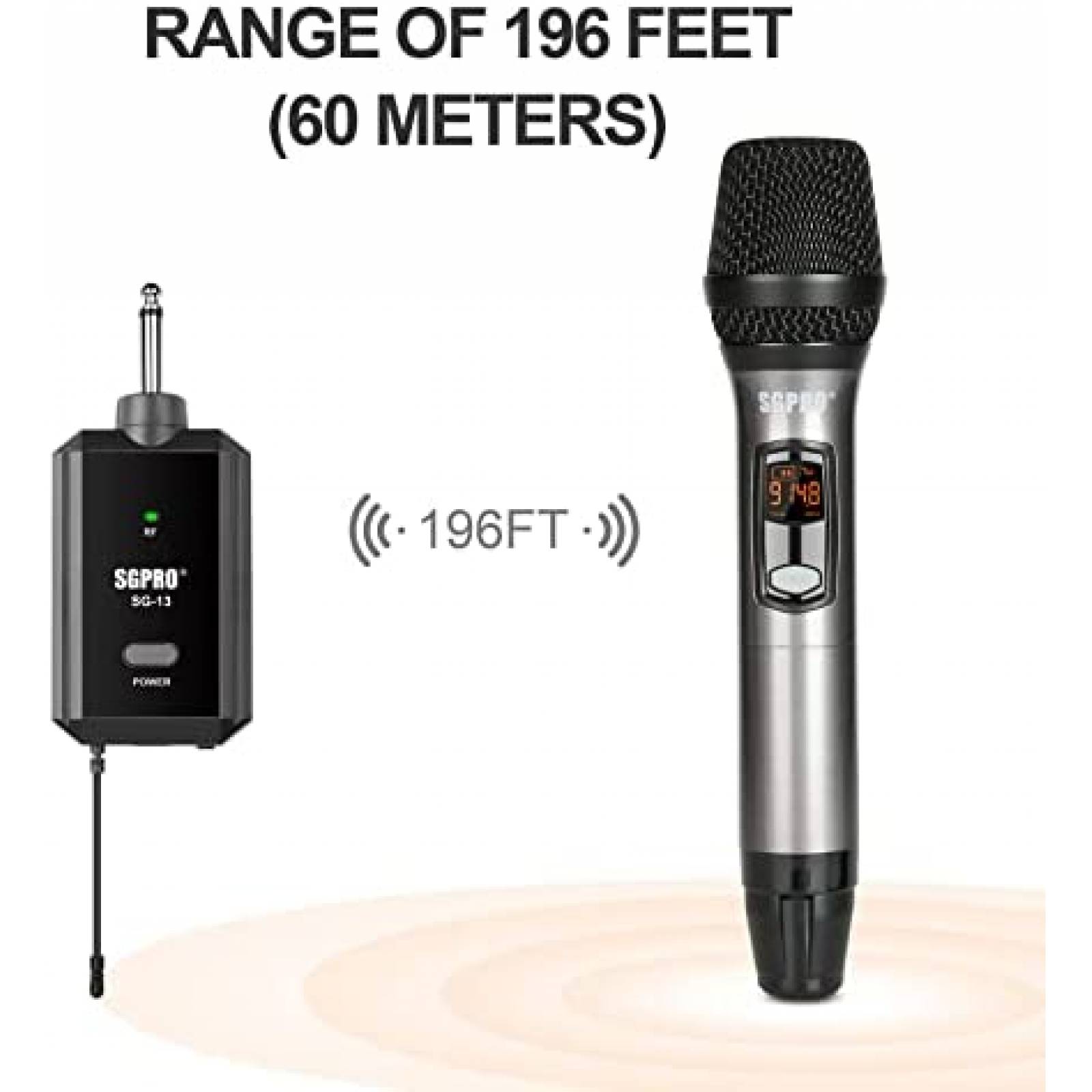 Microfono inalambrico con receptor SGPRO 3.5 mm -Negro