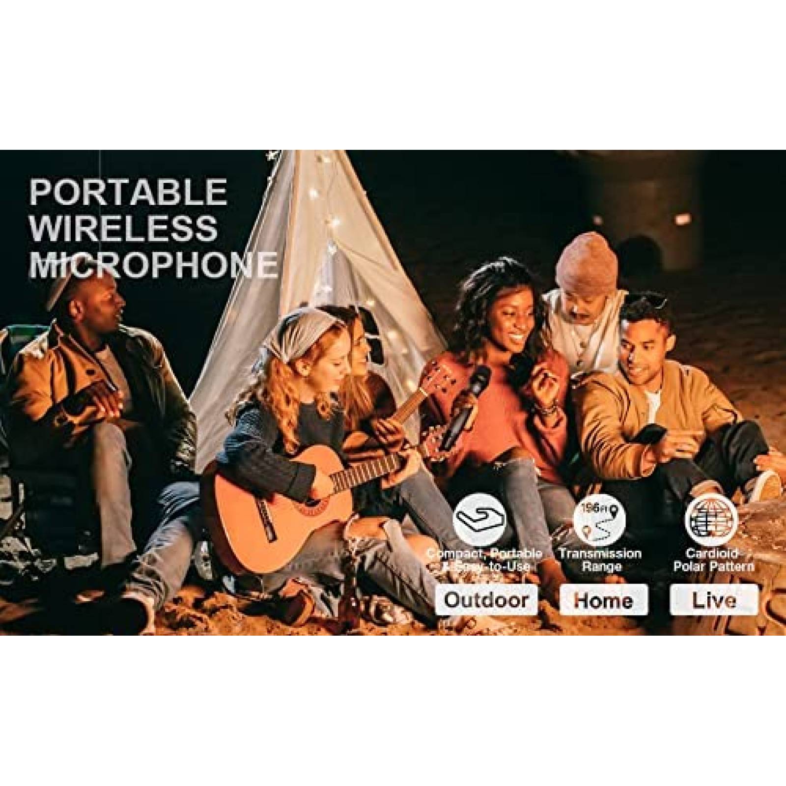 Microfono inalambrico con receptor SGPRO 3.5 mm -Negro