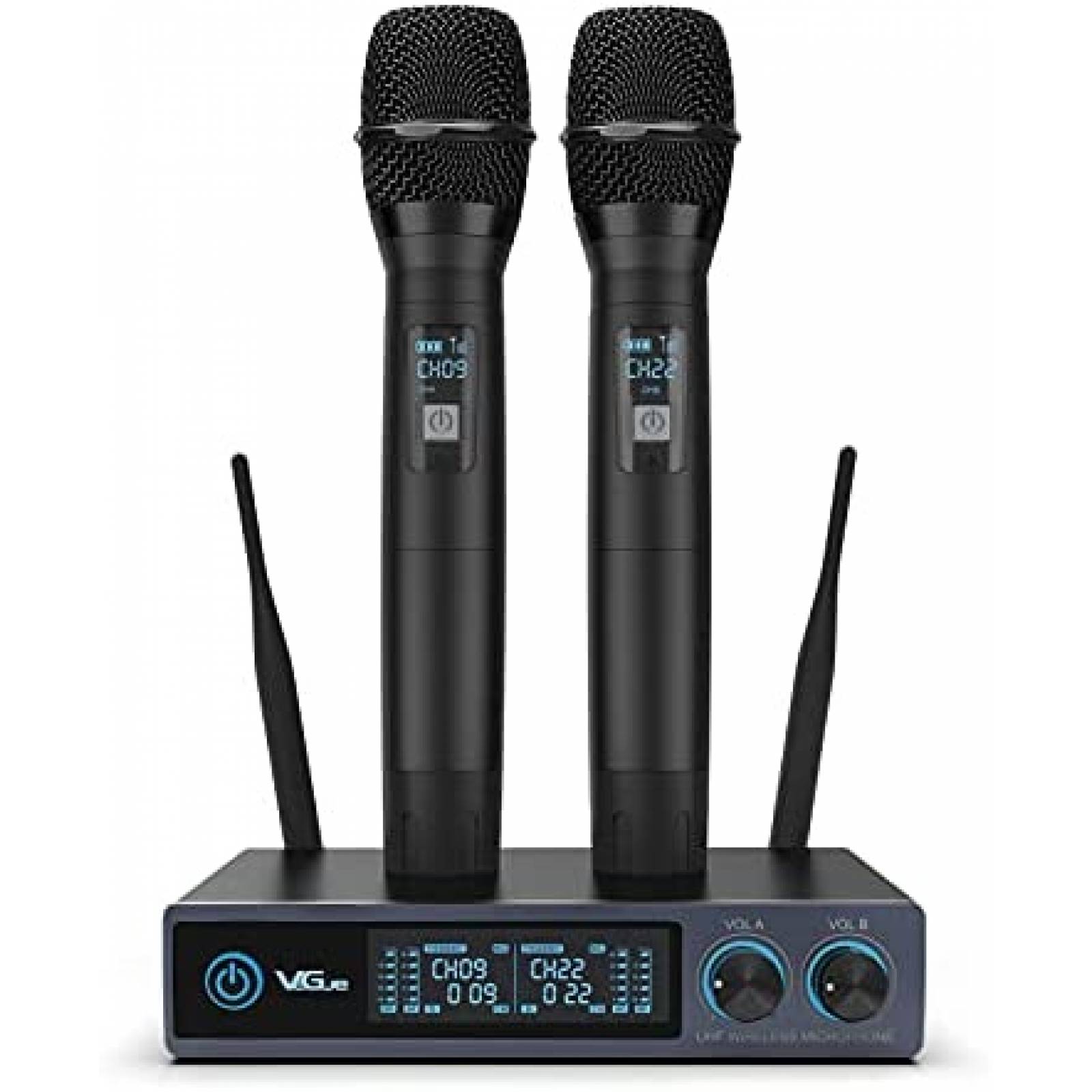 Microfonos VeGue VW-022 Inalambricos con Conector XLR -Negro