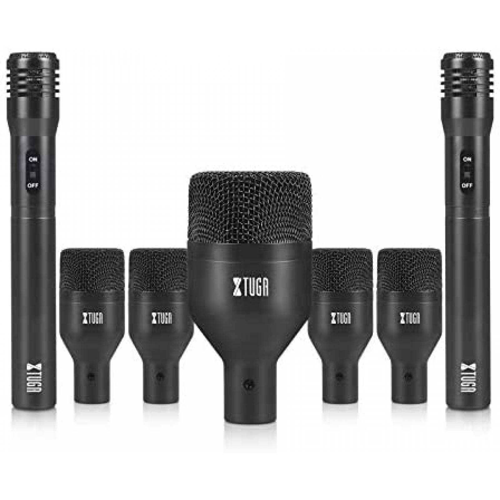 Microfono XTUGA DI7 Dinamico 7 Pzs Cable 16.5ft -Negro