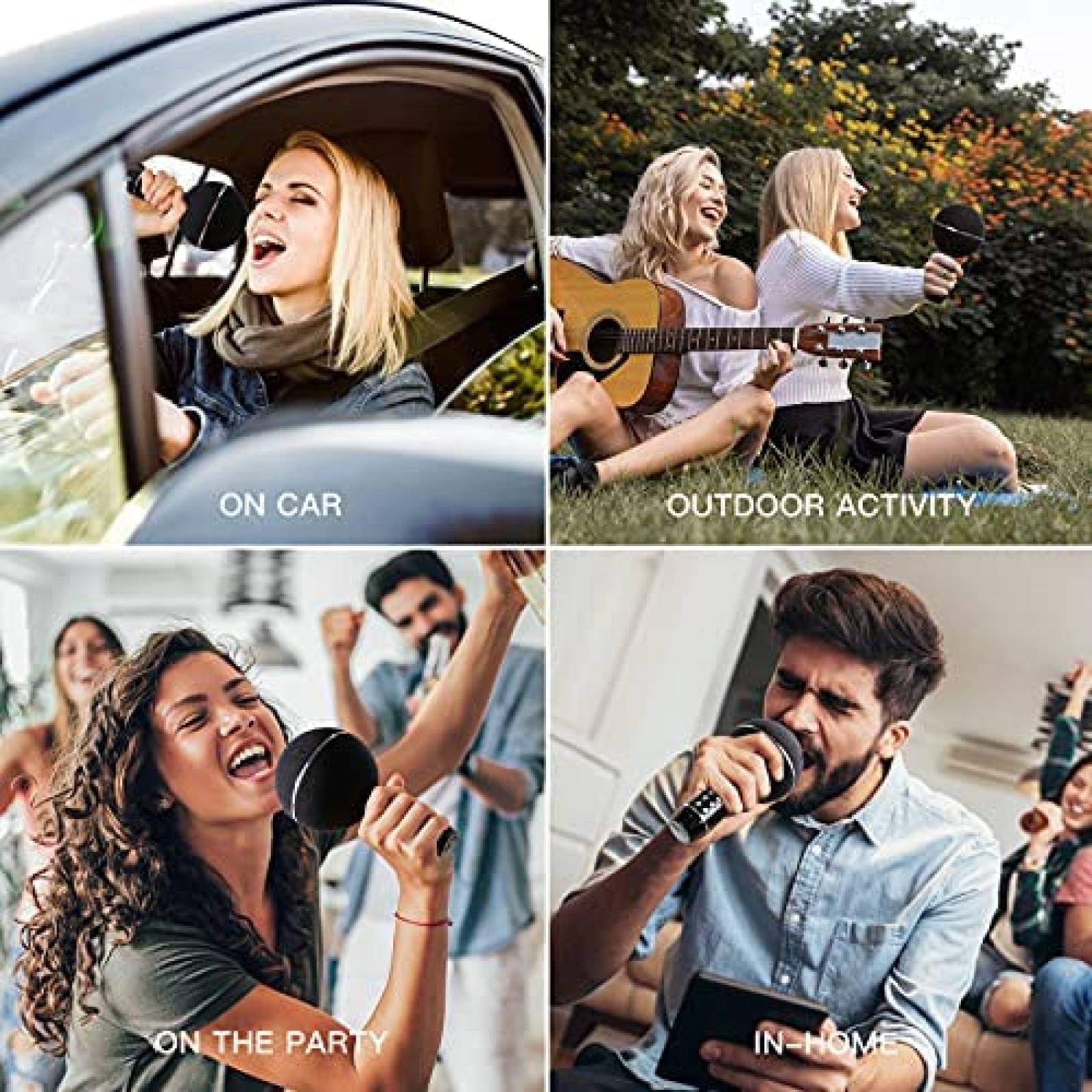 Microfono para karaoke ZREE inalambrico con bocina -Rosa