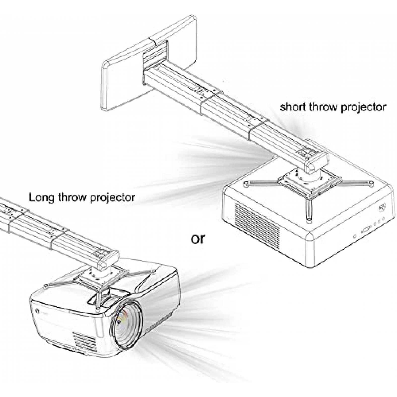 Soporte Generico Montaje Universal Para Proyector -Blanco