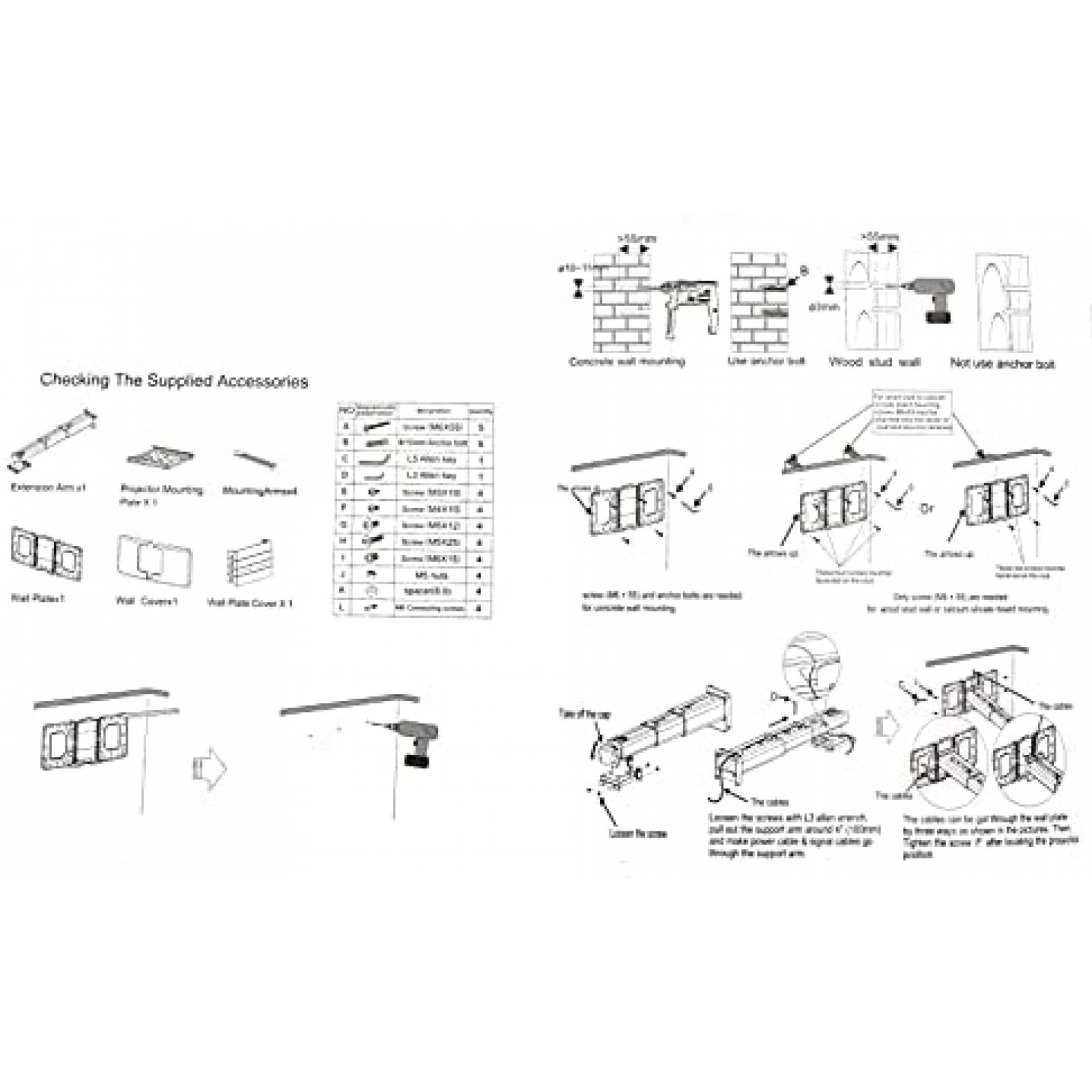 Soporte Generico Montaje Universal Para Proyector -Blanco