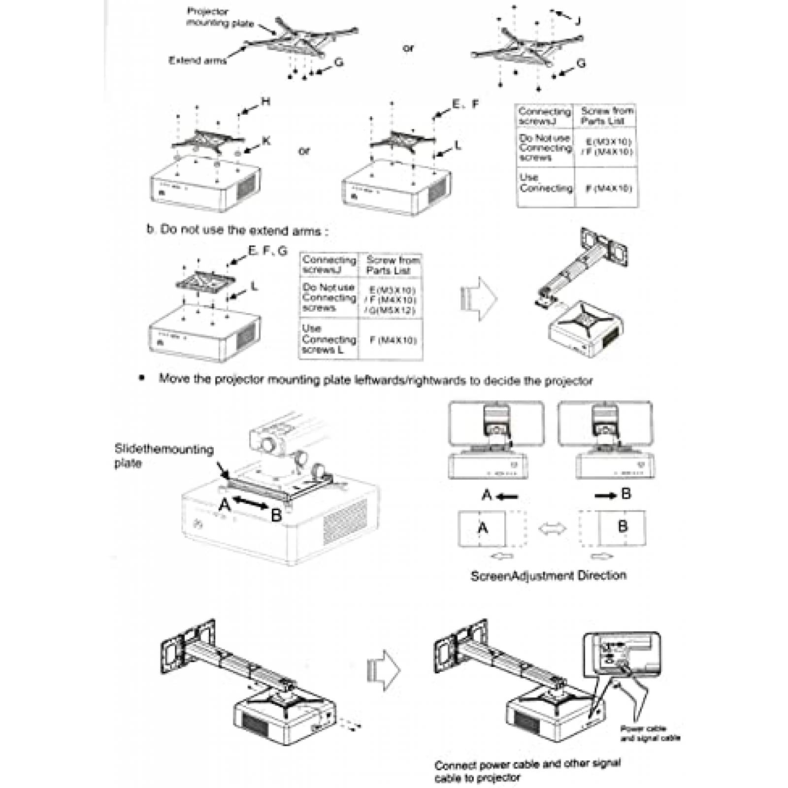 Soporte Generico Montaje Universal Para Proyector -Blanco