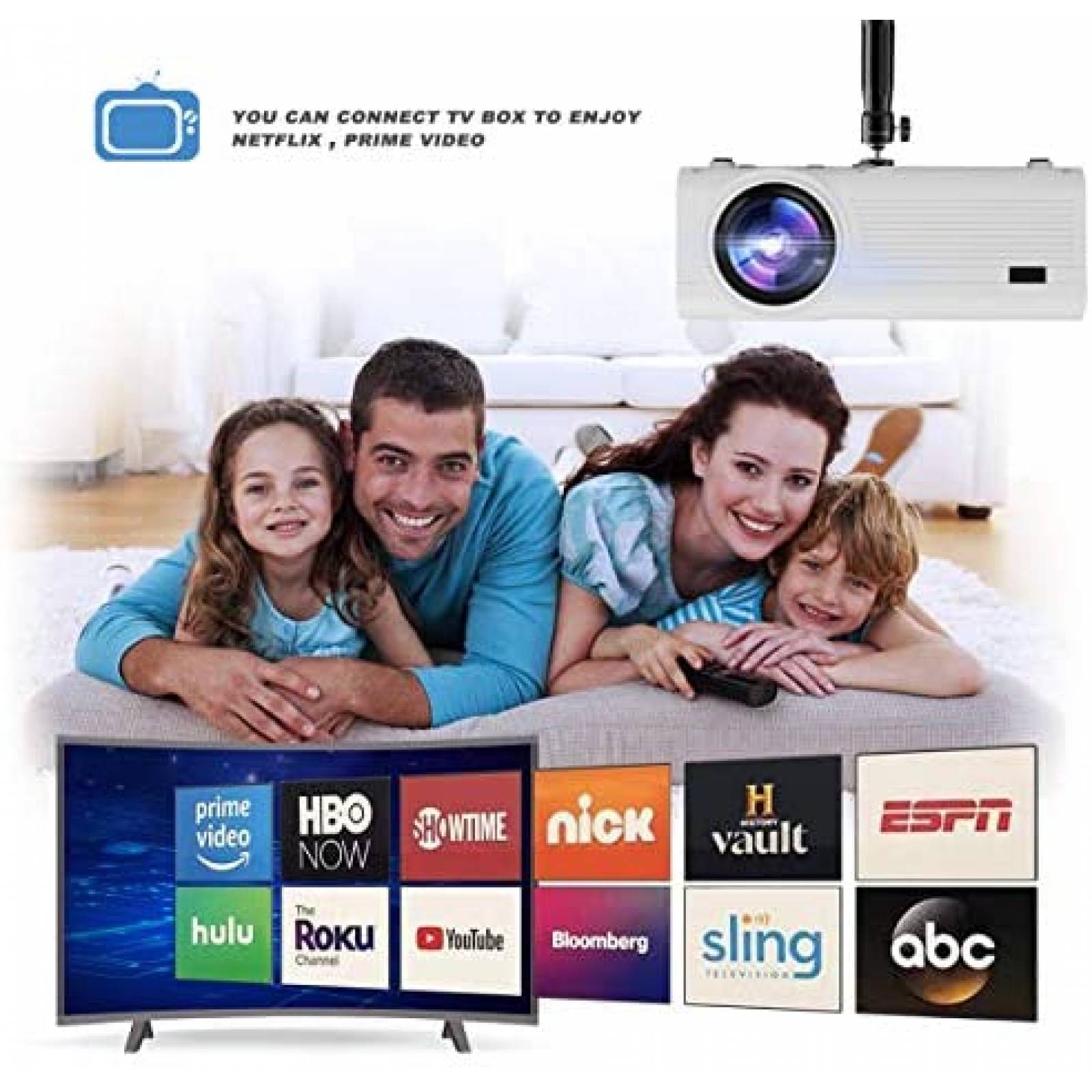 Kit Mini Proyector Living Enrichment 203 1080p 50W -Blanco