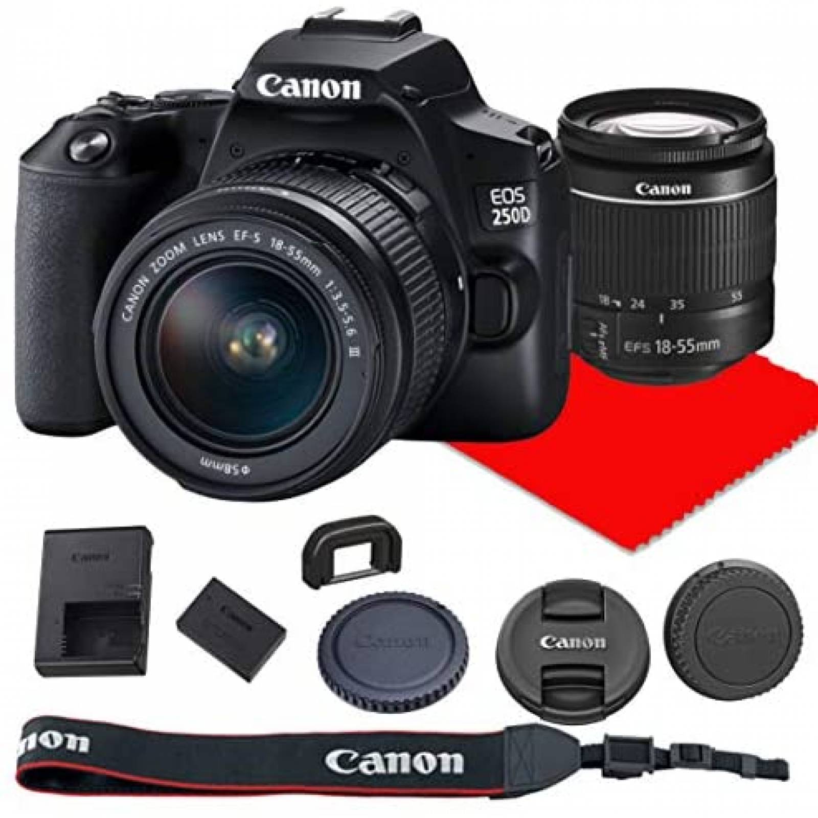 Camara Canon EOS 250D Reflex Digital Con Lente 18-55mm