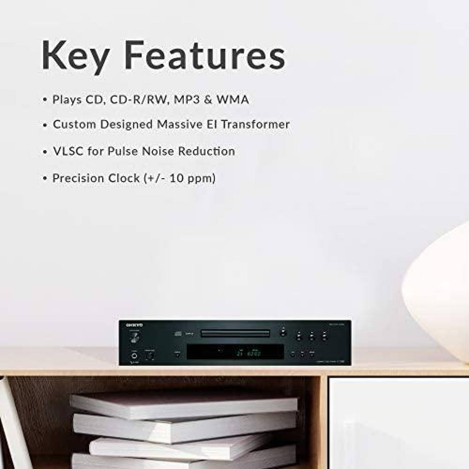 Reproductor de CD Onkyo C-7030 192 kHz/24-Bit DAC -Negro