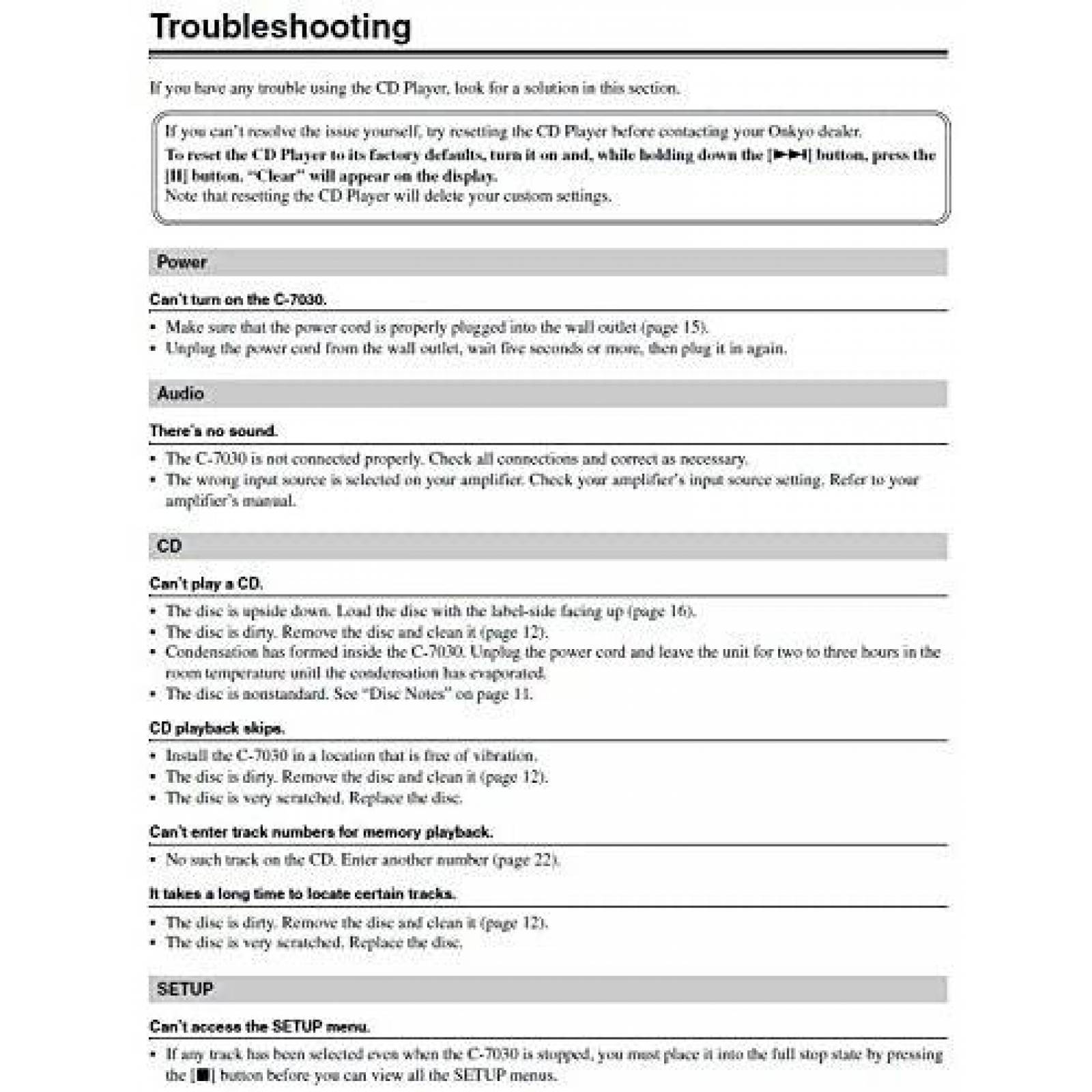 Reproductor de CD Onkyo C-7030 192 kHz/24-Bit DAC -Negro