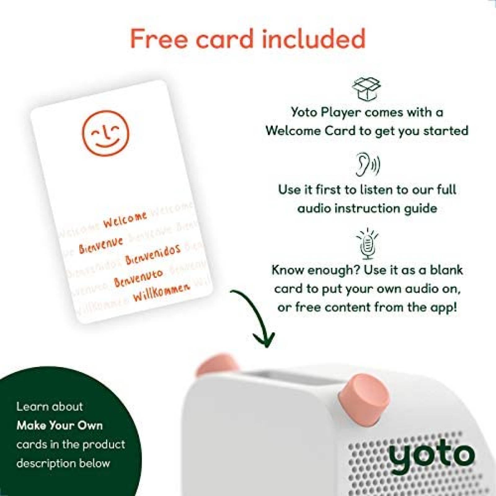 Reproductor Musica Nios Yoto Mickey Mouse 5 min Tarjetas