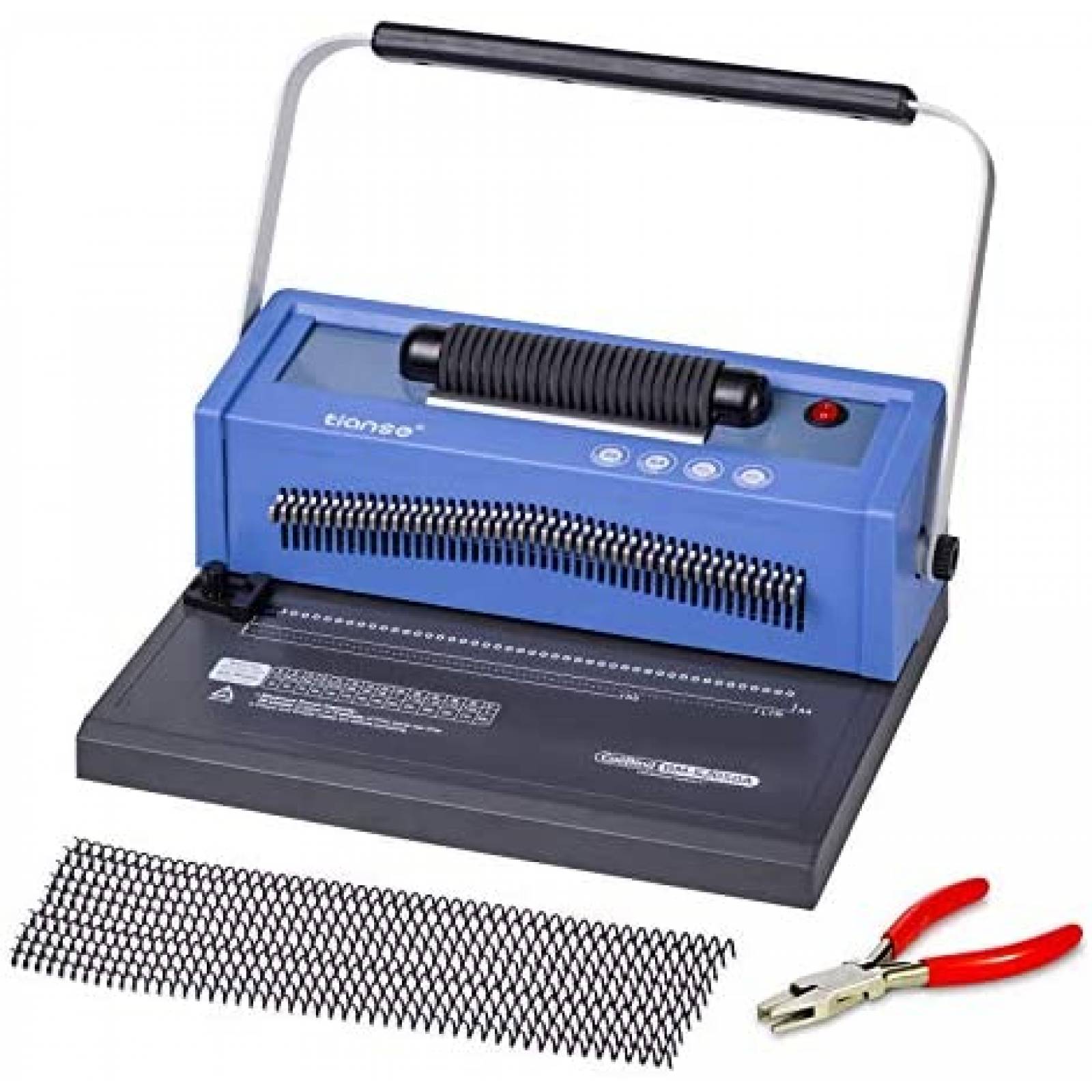 Maquina engargoladora TIANSE x100 espirales plastico -Azul