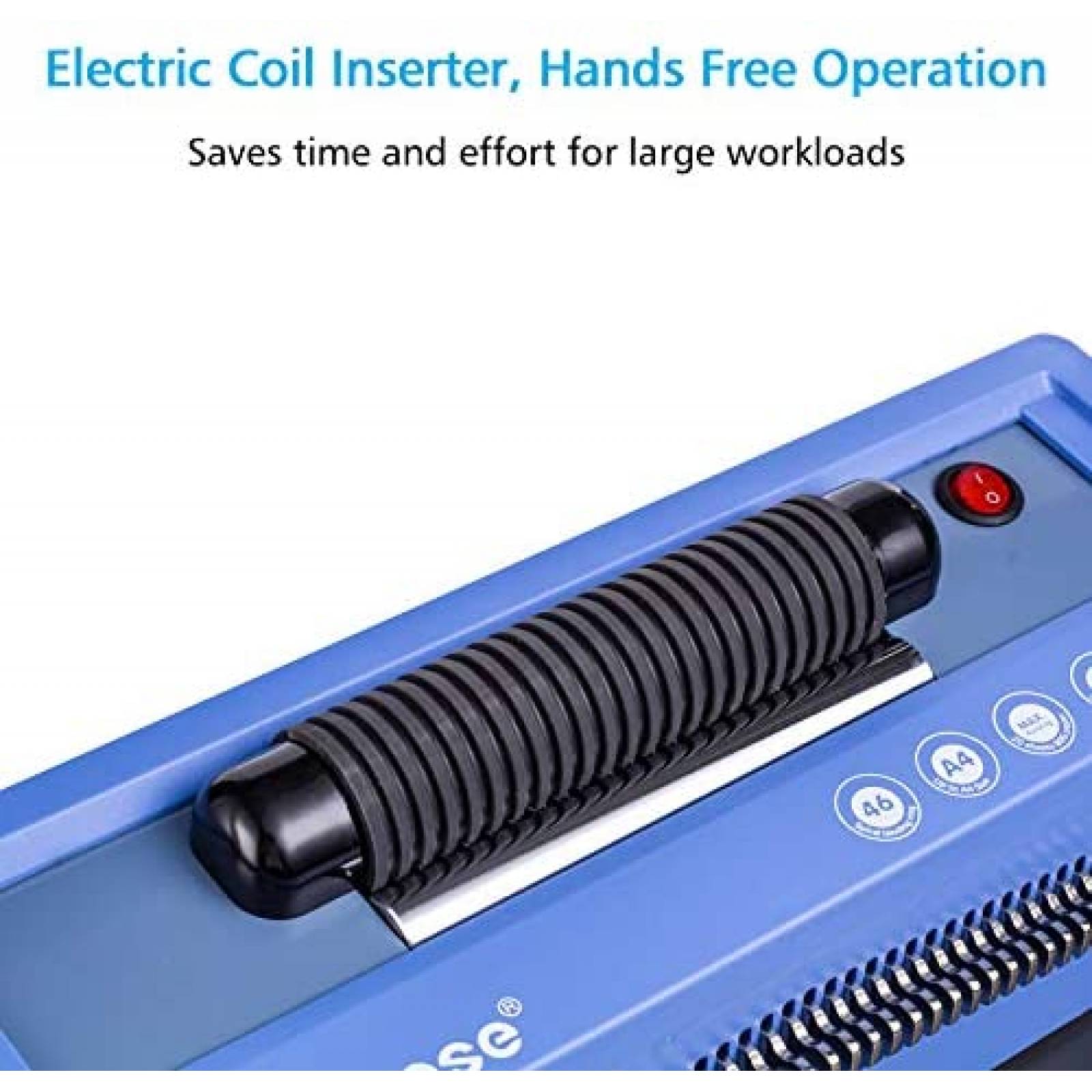 Maquina engargoladora TIANSE x100 espirales plastico -Azul