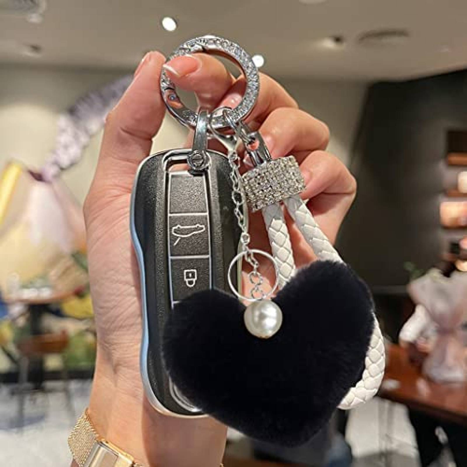 Llaveros de Defensa Personal ASOONYUM para Nio/Mujer -Negro