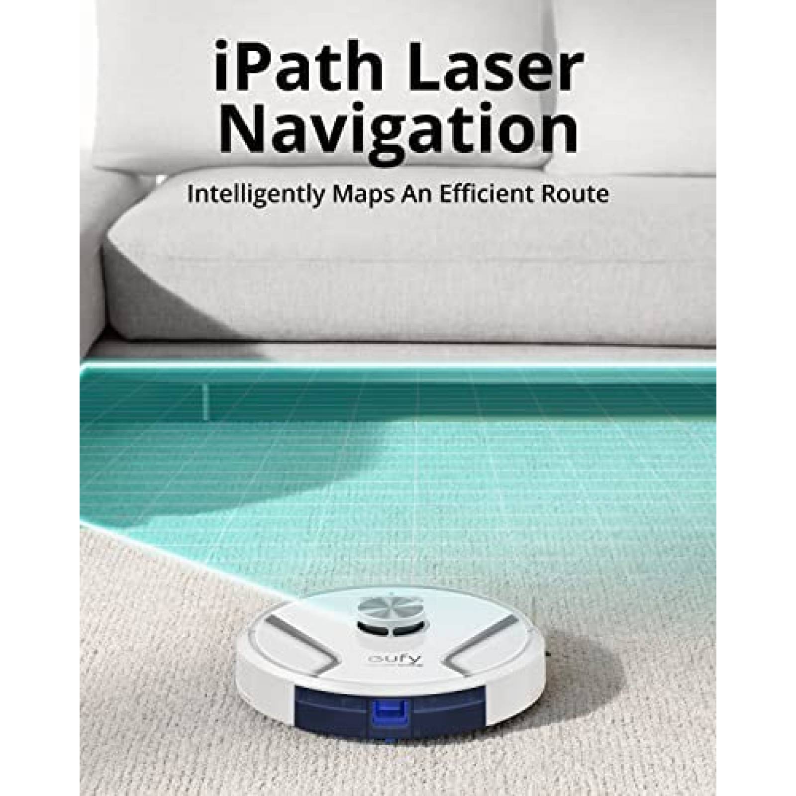 Aspiradora Eufy X8 2000Pa iPath Navegacion Laser -Blanco