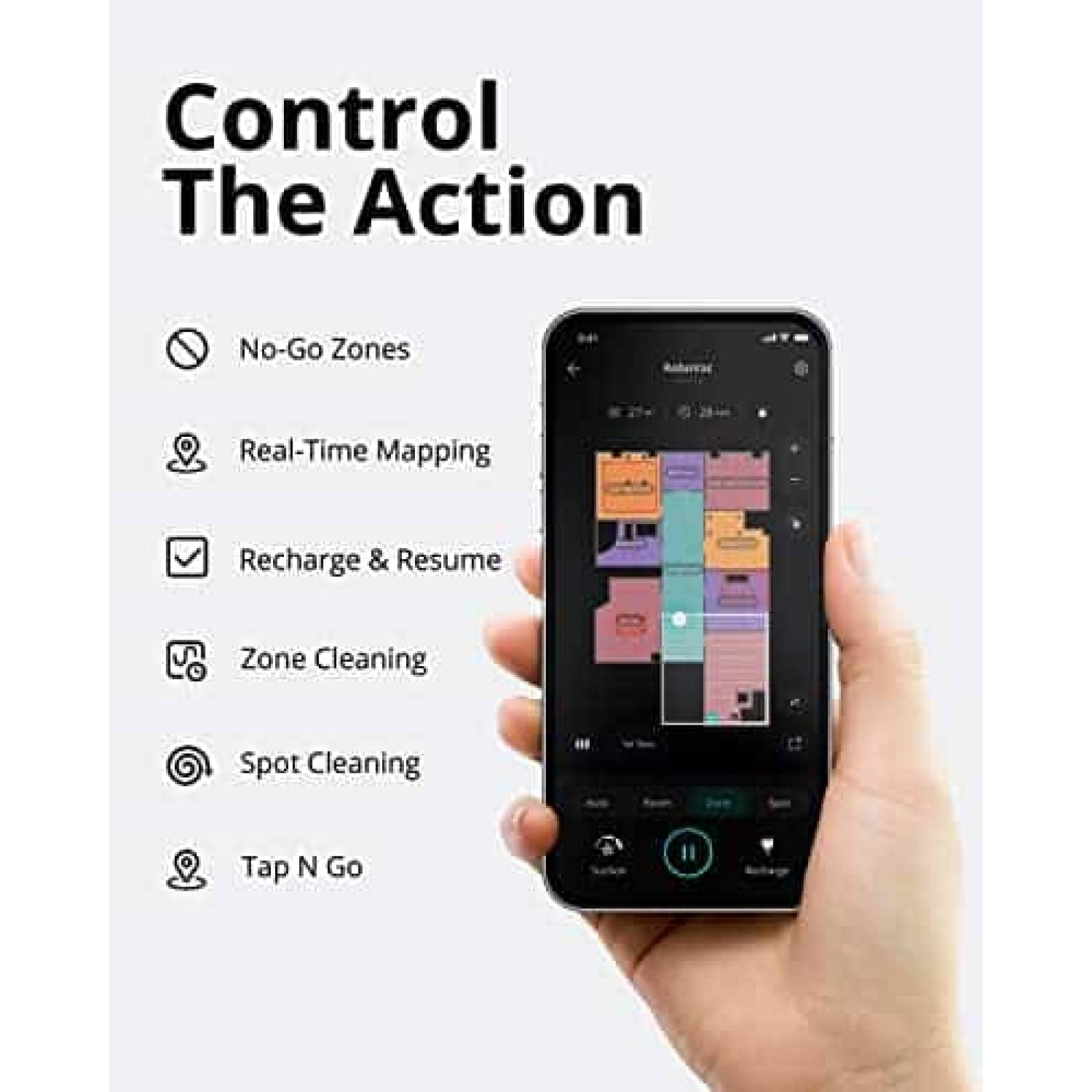 Aspiradora Eufy X8 2000Pa iPath Navegacion Laser -Blanco