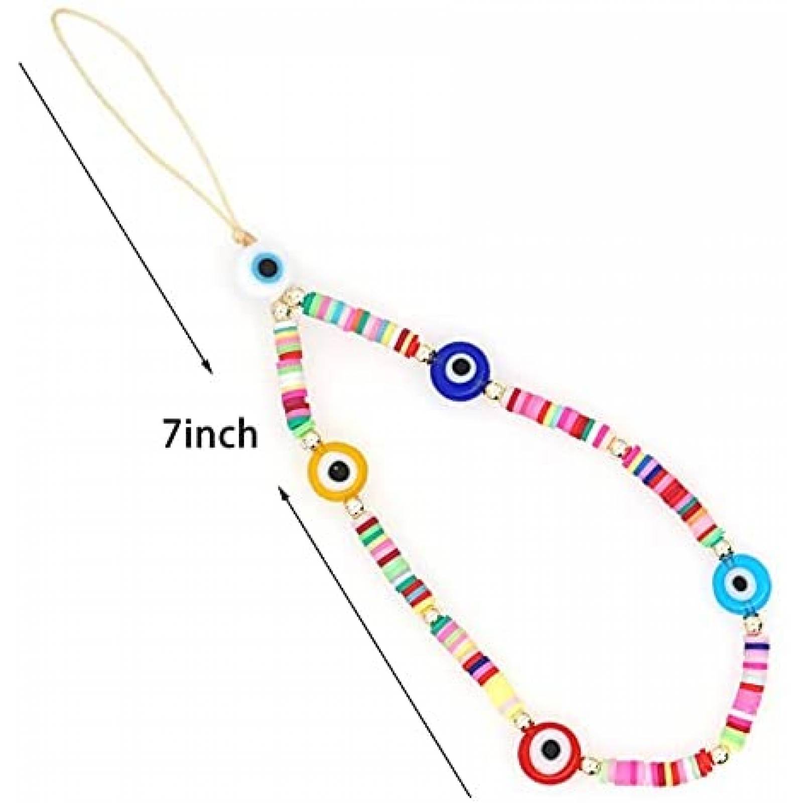 Cadena de mueca para celular Saida Evil eye Y2K -Colorido