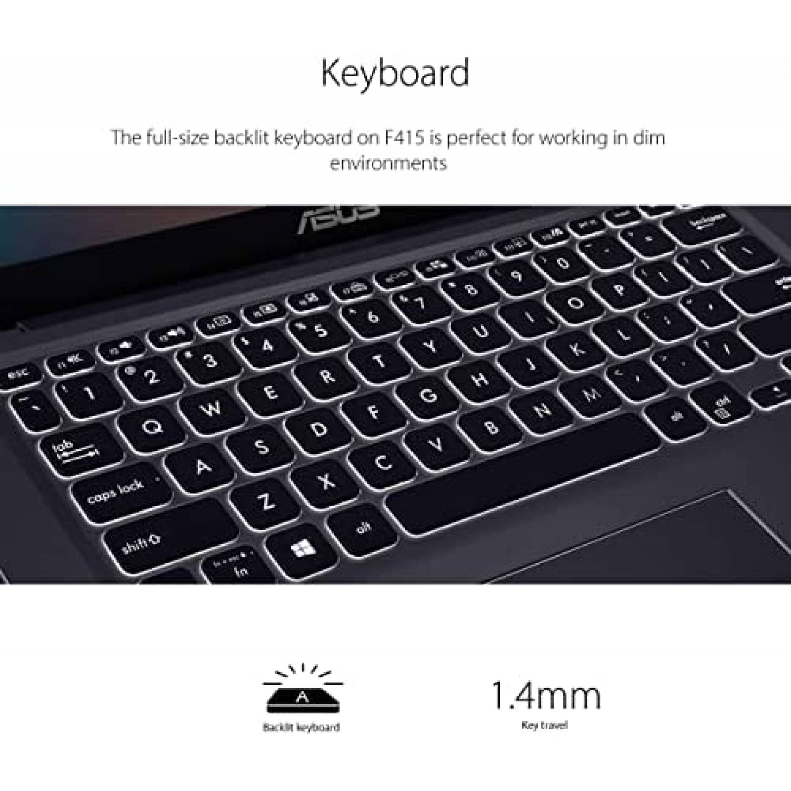 Laptop Asus Vivobook 14'' Intel Core i3 4 GB 128 GB -Gris