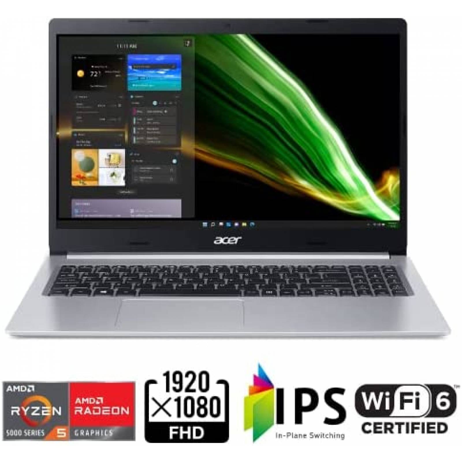 Laptop ACER Aspire 5 15.6" Ryzen 5 16GB RAM 512GB SSD -Negro
