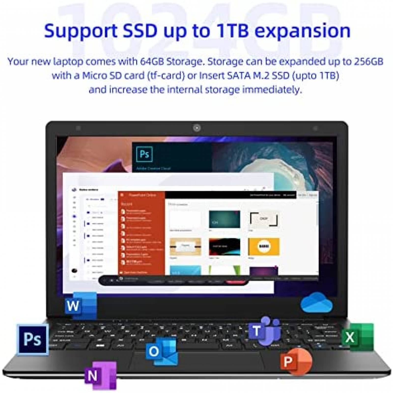 Laptop Jumper Ezbook 11.6'' Intel N3350 4GB 64GB -Negro