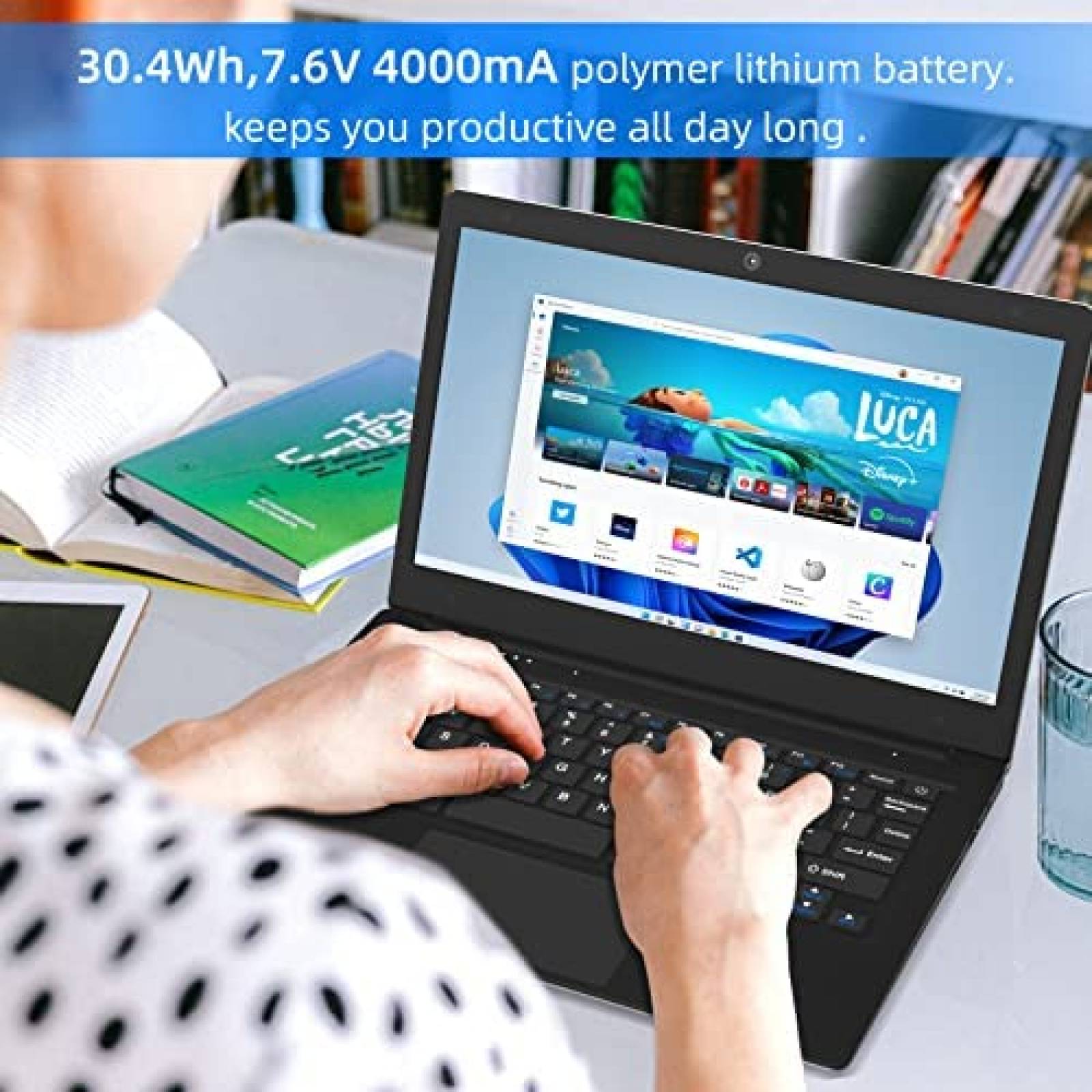 Laptop Jumper Ezbook 11.6'' Intel N3350 4GB 64GB -Negro