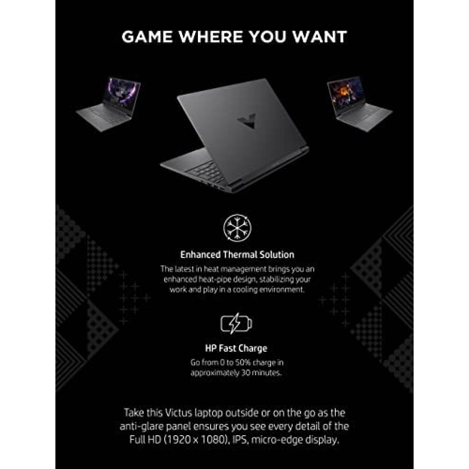 Laptop Gamer HP Victus 15.6'' Intel i5 GeForce RTX 8 GB
