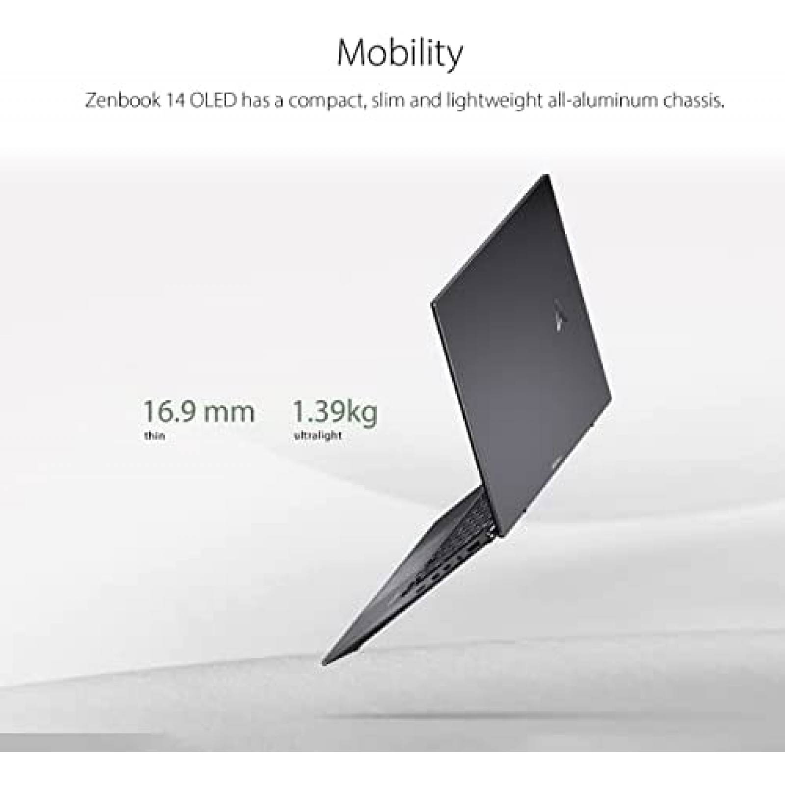 Laptop ASUS ZenBook 14'' AMD Ryzen 7 8GB 512GB -Negro