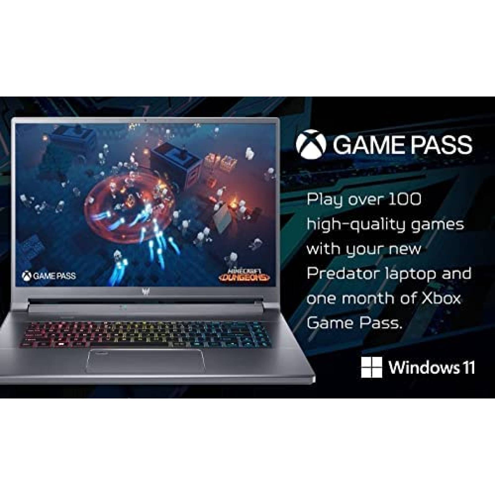 Laptop Gamer ACER 16.3'' Intel i9 RTX 3080 32 GB 1TB